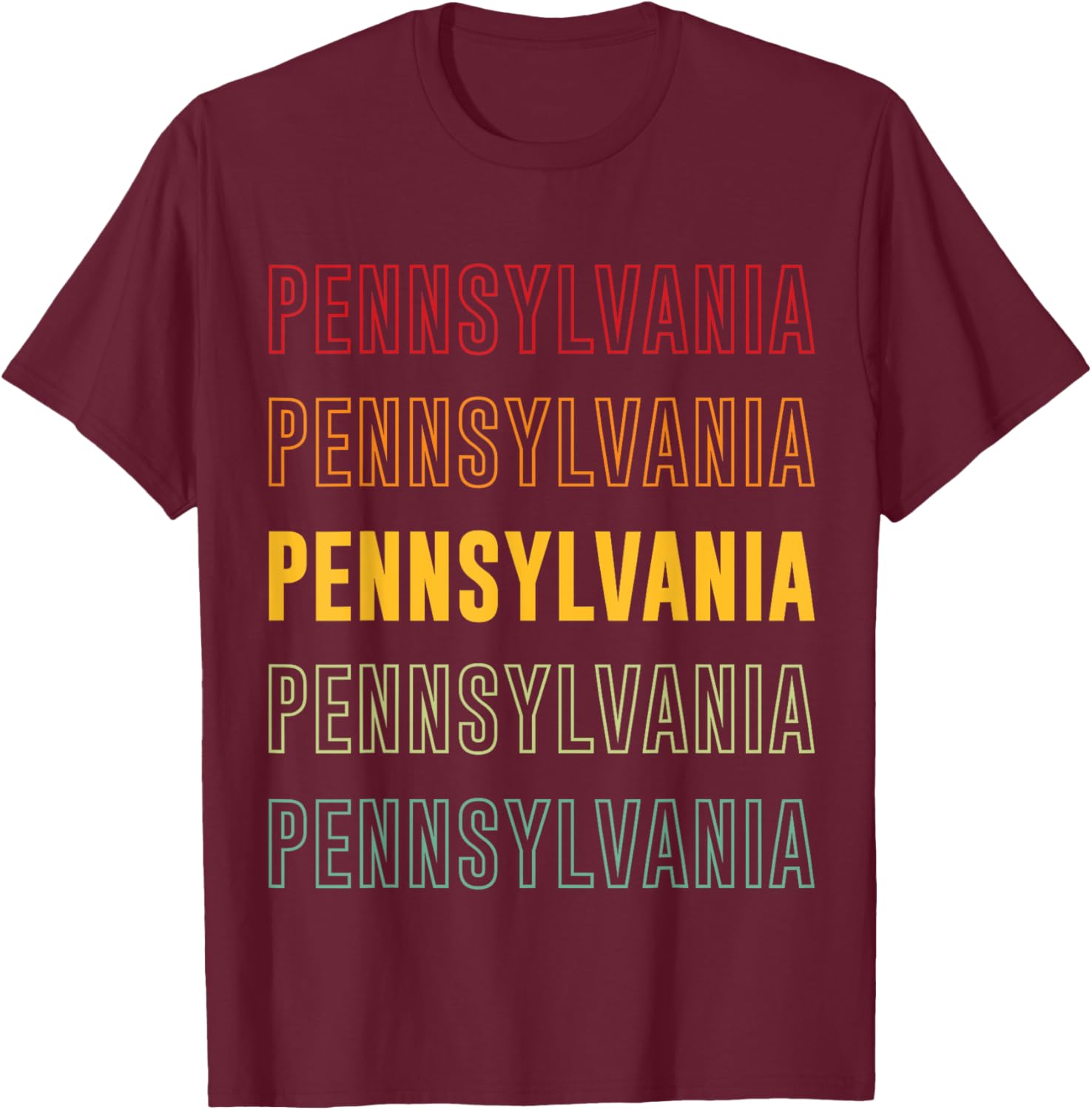 Vibrant Pennsylvania Rainbow T-Shirt for Stylish Comfort and Fun Fashion - 7