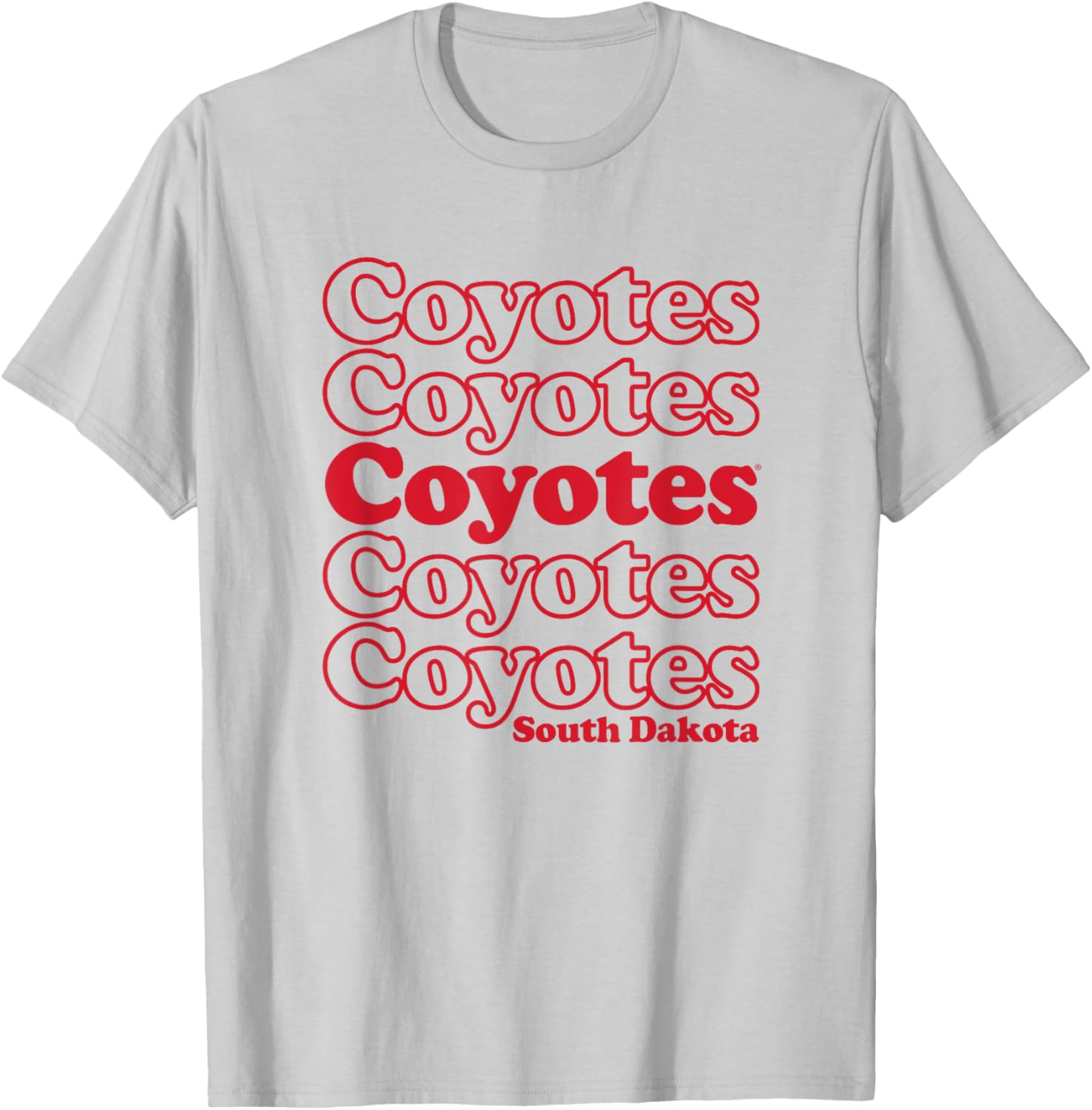 University of South Dakota Coyotes Stacked Spirit T-Shirt for Sports Lovers - 1