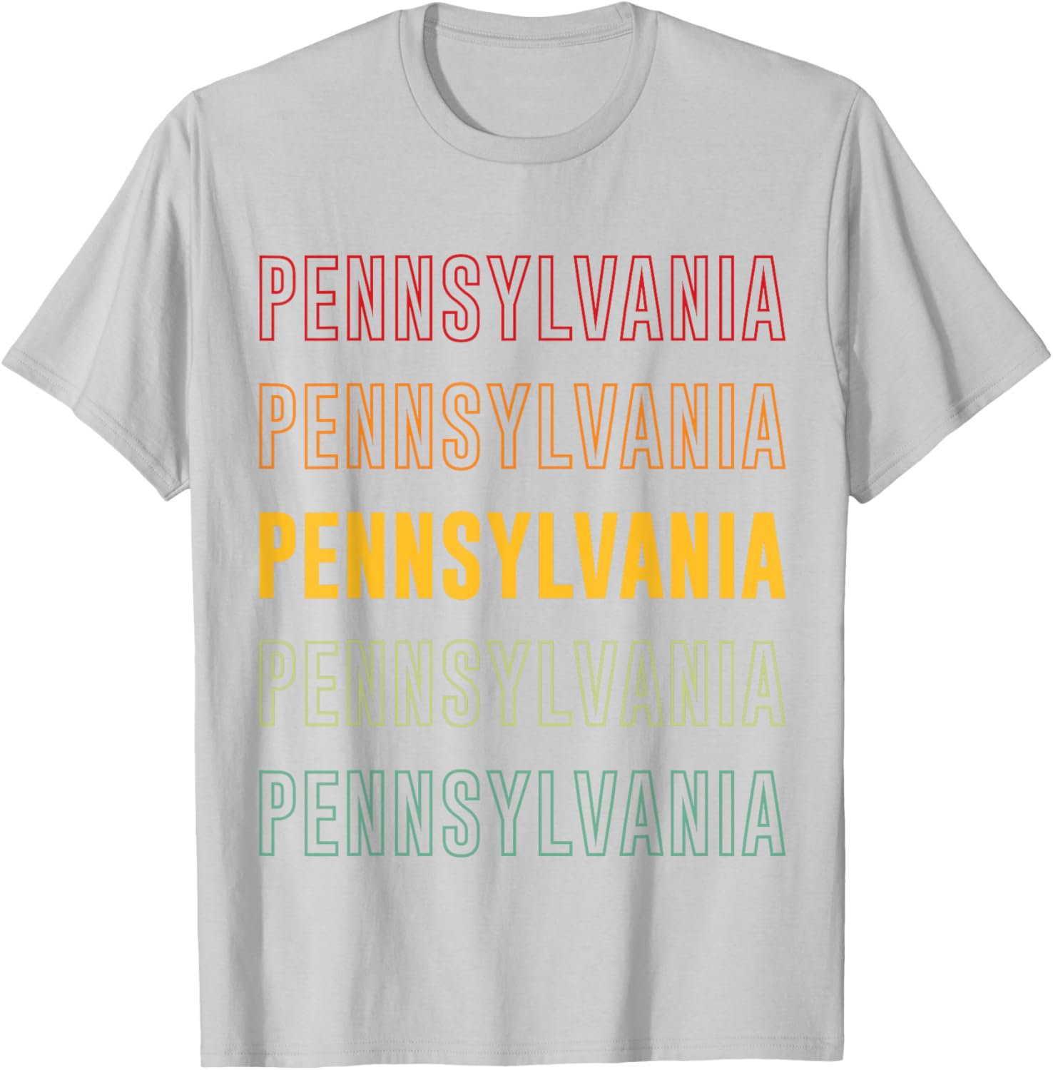 Vibrant Pennsylvania Rainbow T-Shirt for Stylish Comfort and Fun Fashion - 1
