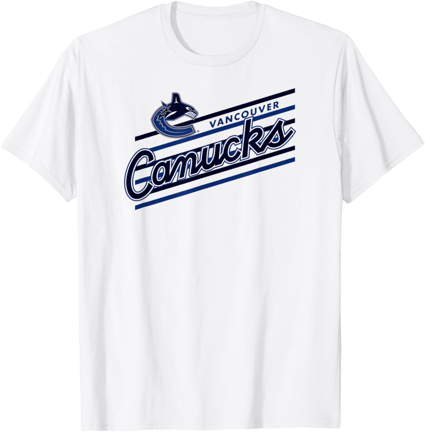 Vancouver Canucks Retro Performer White T-Shirt for Fans and Collectors - 1