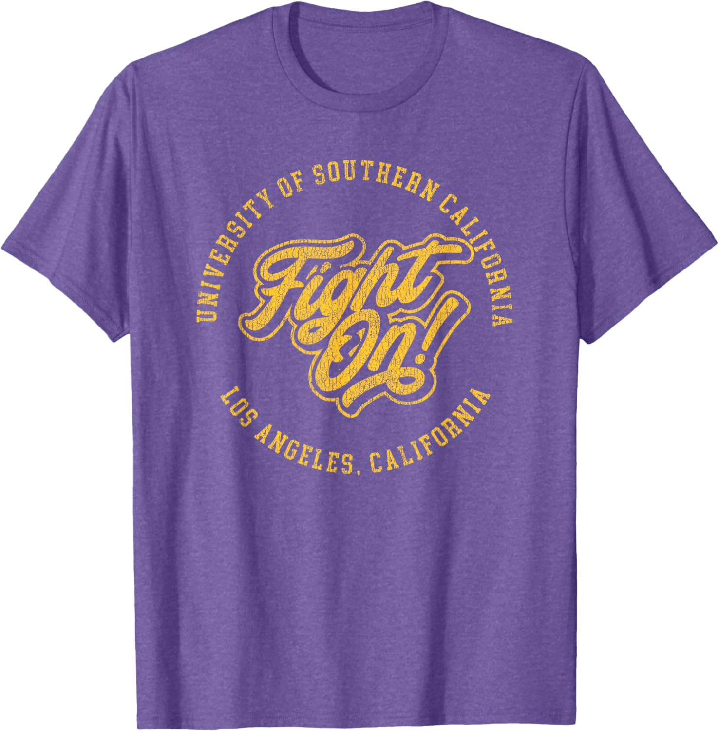 USC Fight On Vintage Script T-Shirt for Sports Fans and Alumni - 2