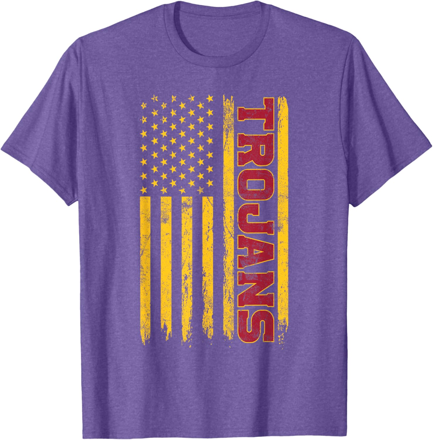 USC Trojans American Flag T-Shirt for Sports Fans and Outdoors Fun - 9