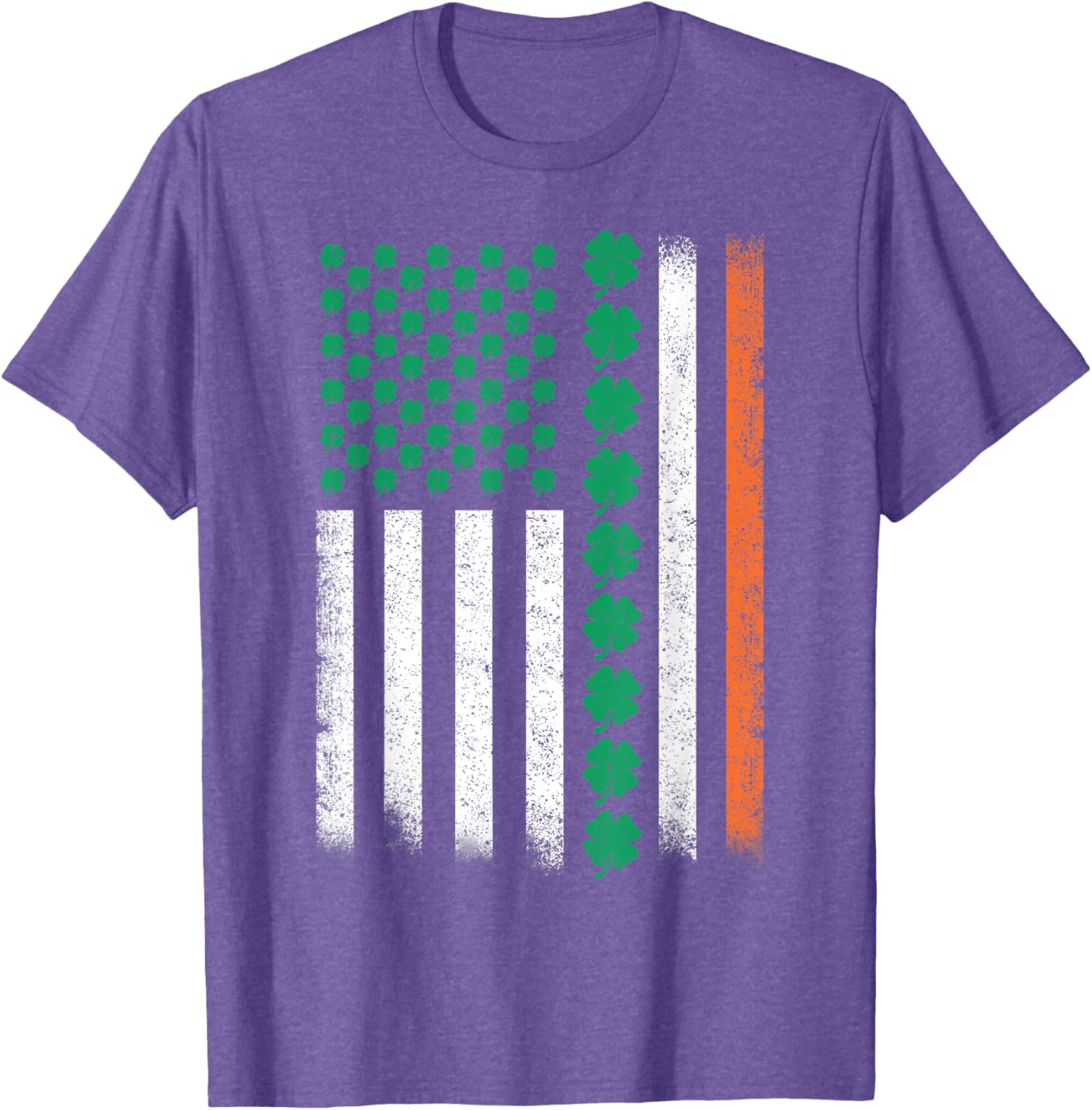 Vintage American Flag St Patricks Day Lucky Shamrock T-Shirt for All - 9