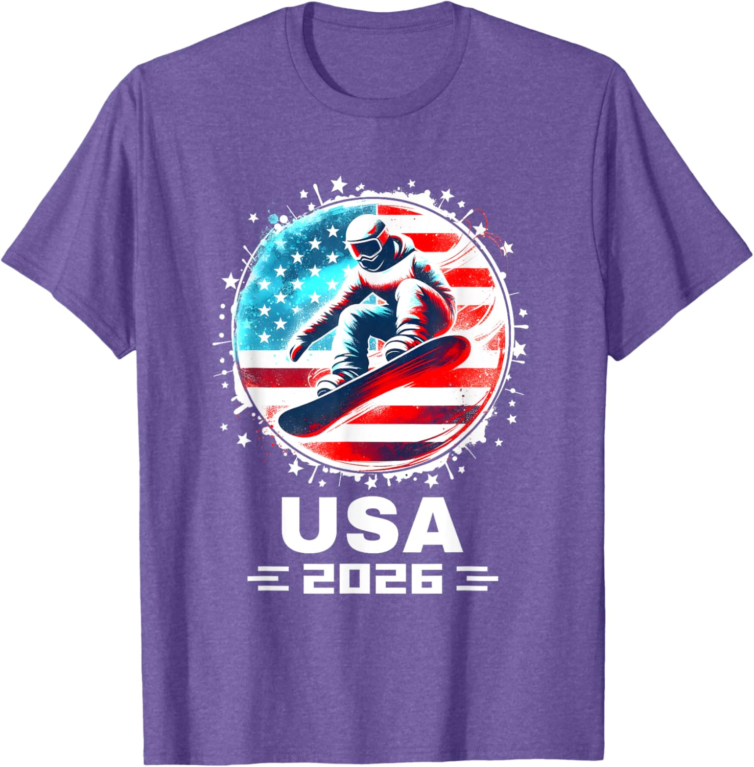 USA Team 2026 Snowboarding T-Shirt for Fans of American Style - 23