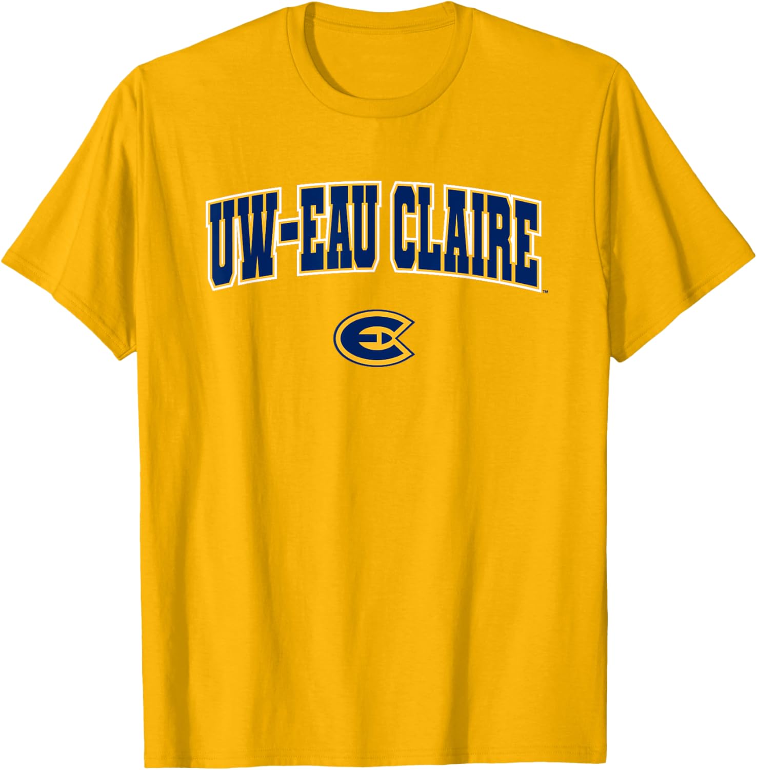 University of Wisconsin Eau Claire Blugolds Arch Logo T-Shirt for Fans - 1