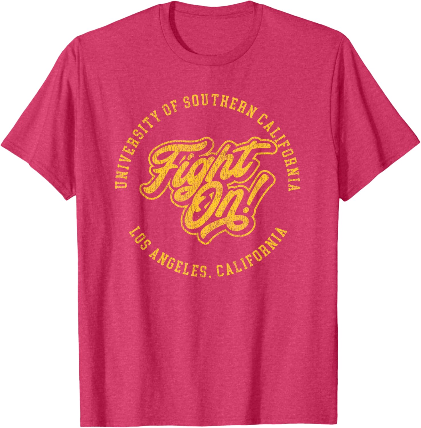 USC Fight On Vintage Script T-Shirt for Sports Fans and Alumni - 1
