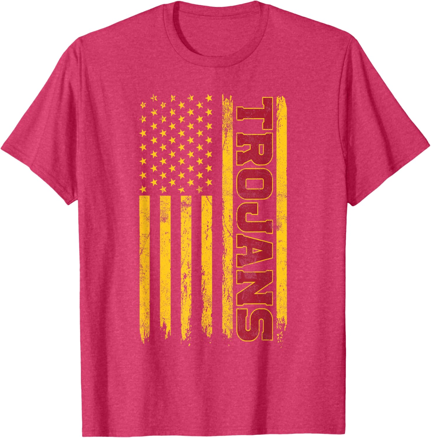 USC Trojans American Flag T-Shirt for Sports Fans and Outdoors Fun - 15