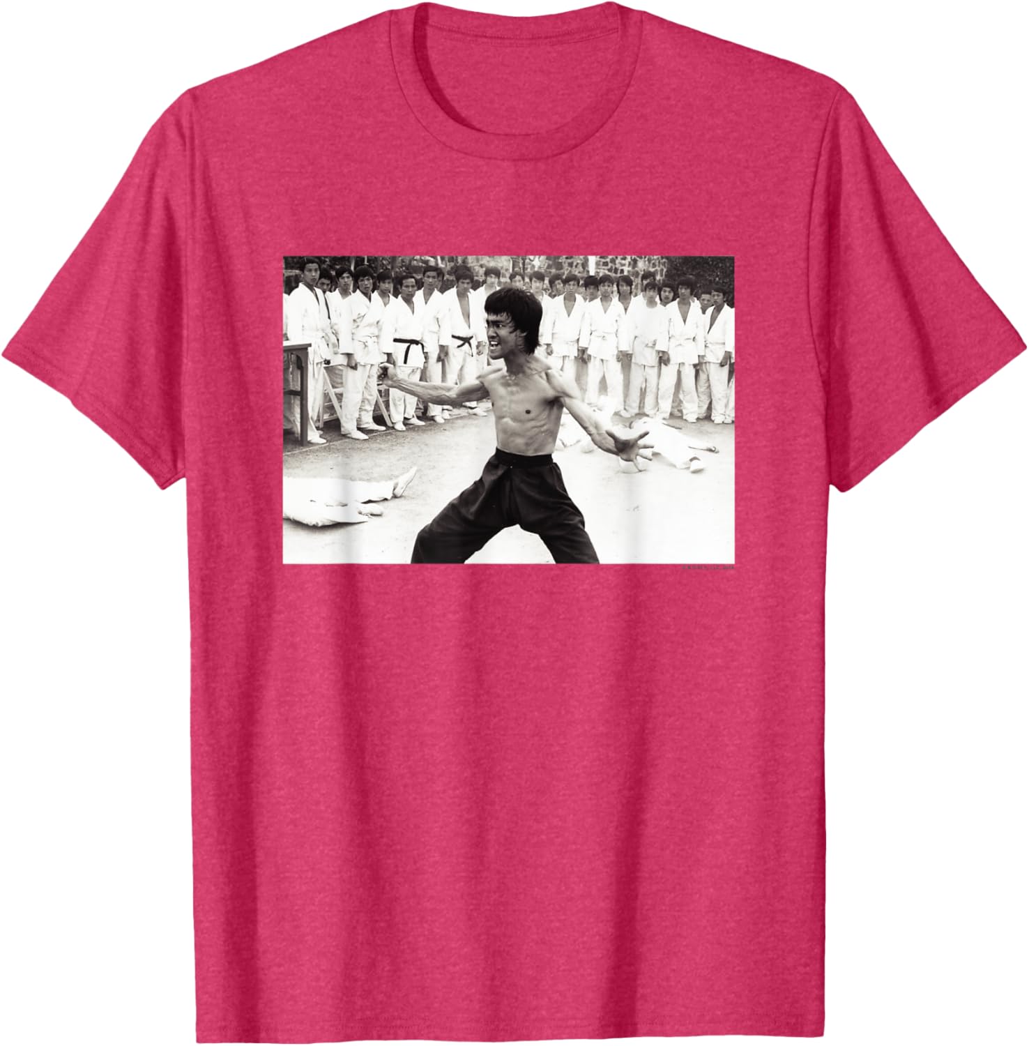 Vintage Bruce Lee Beats Everyone T-Shirt in Black and White Design - 5