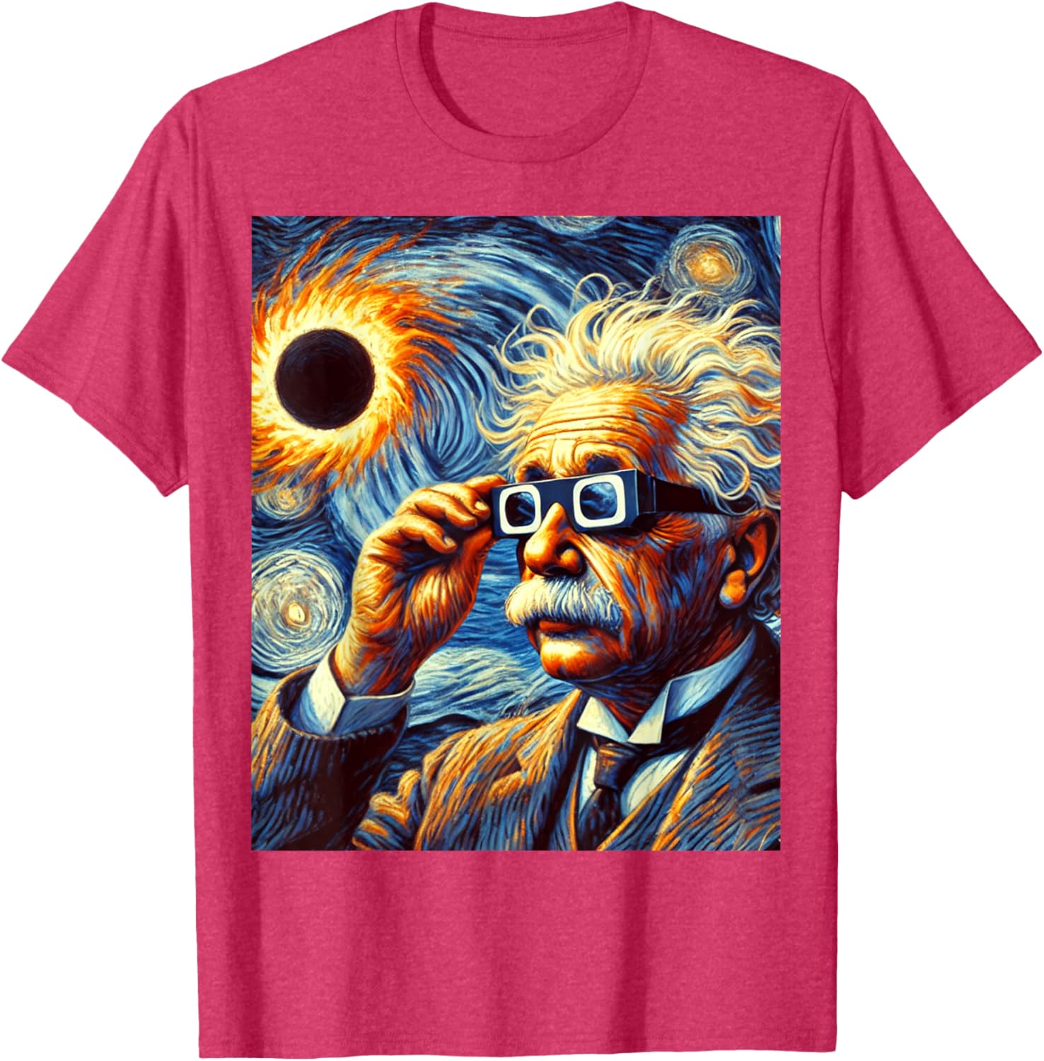 Van Gogh Inspired Solar Eclipse 2025 Physics Student T-Shirt - 1