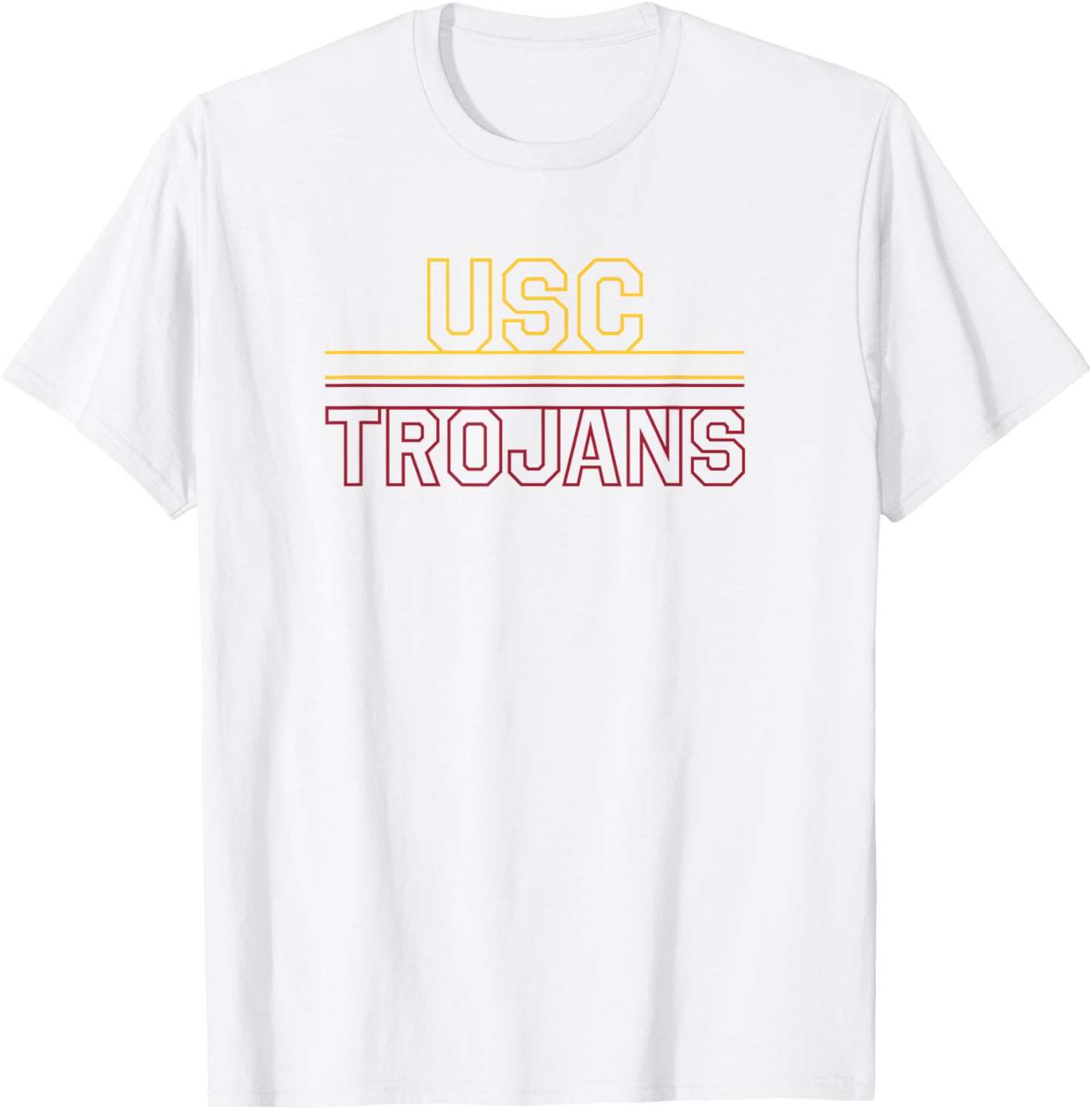 USC Trojans Gold Cardinal T-Shirt with Stack Block Logo for Sports Fans - 3