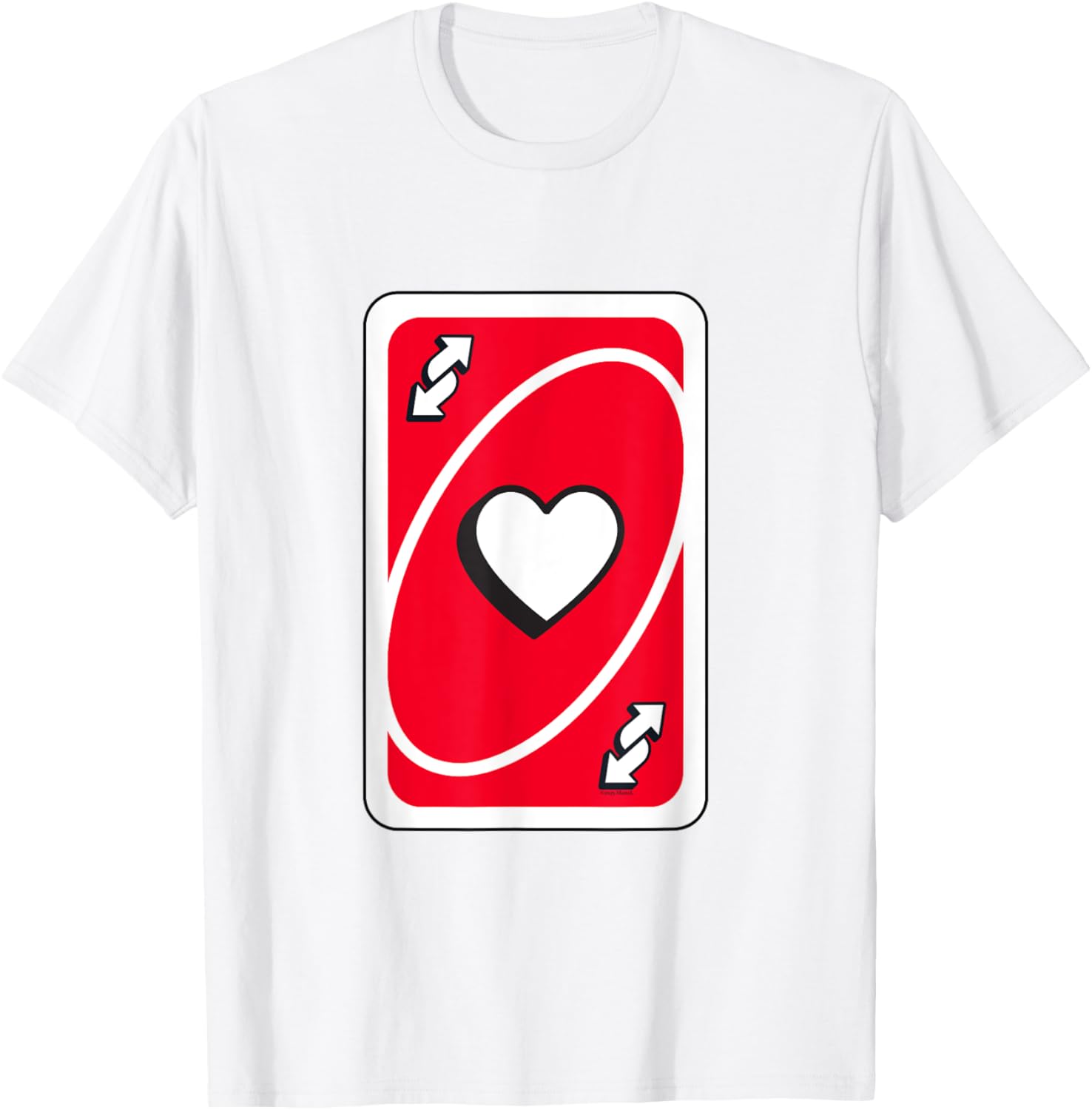 UNO Valentine's Day Red Reverse Card T-Shirt for Fun Celebrations - 2