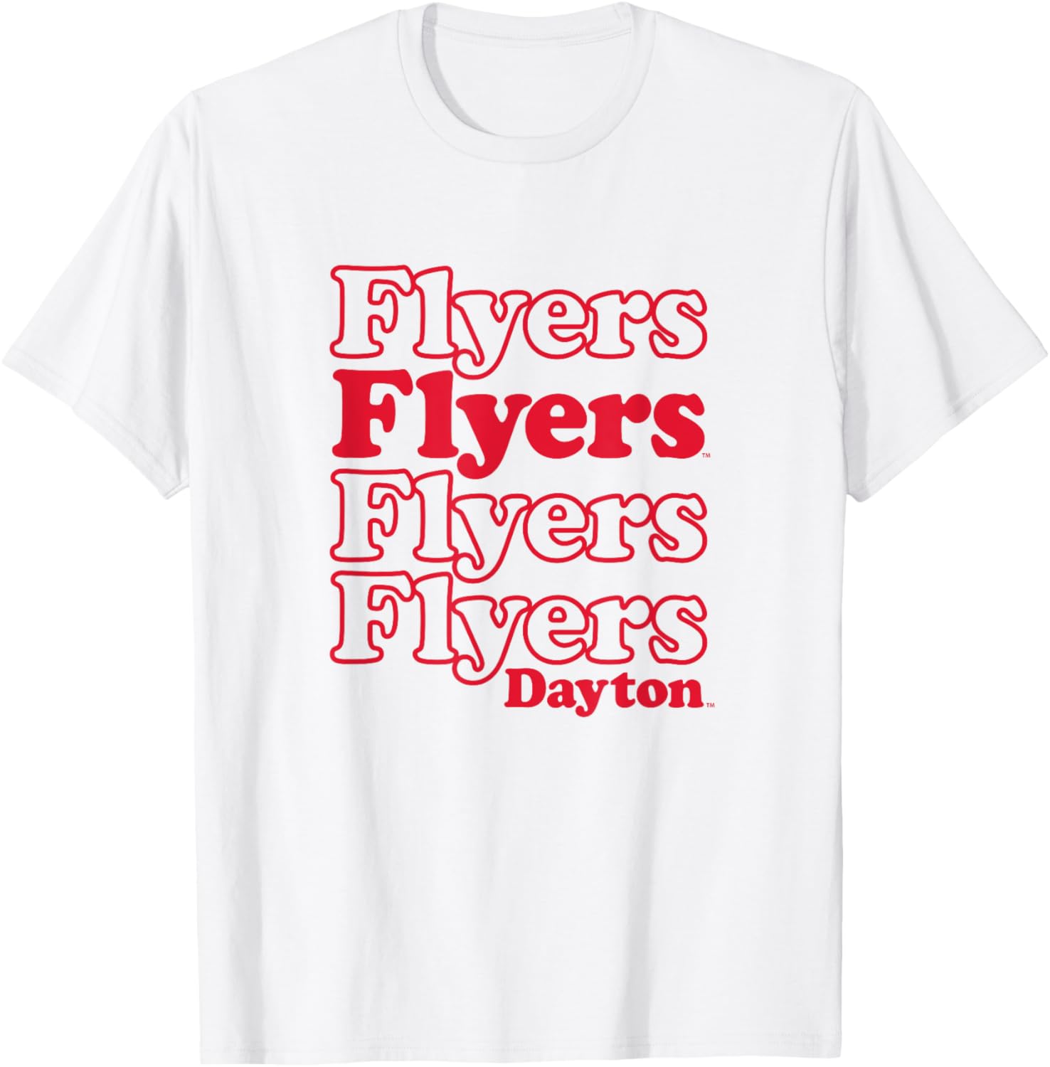 University of Dayton Flyers Stacked Spirit T-Shirt for Fans and Athletes - 3