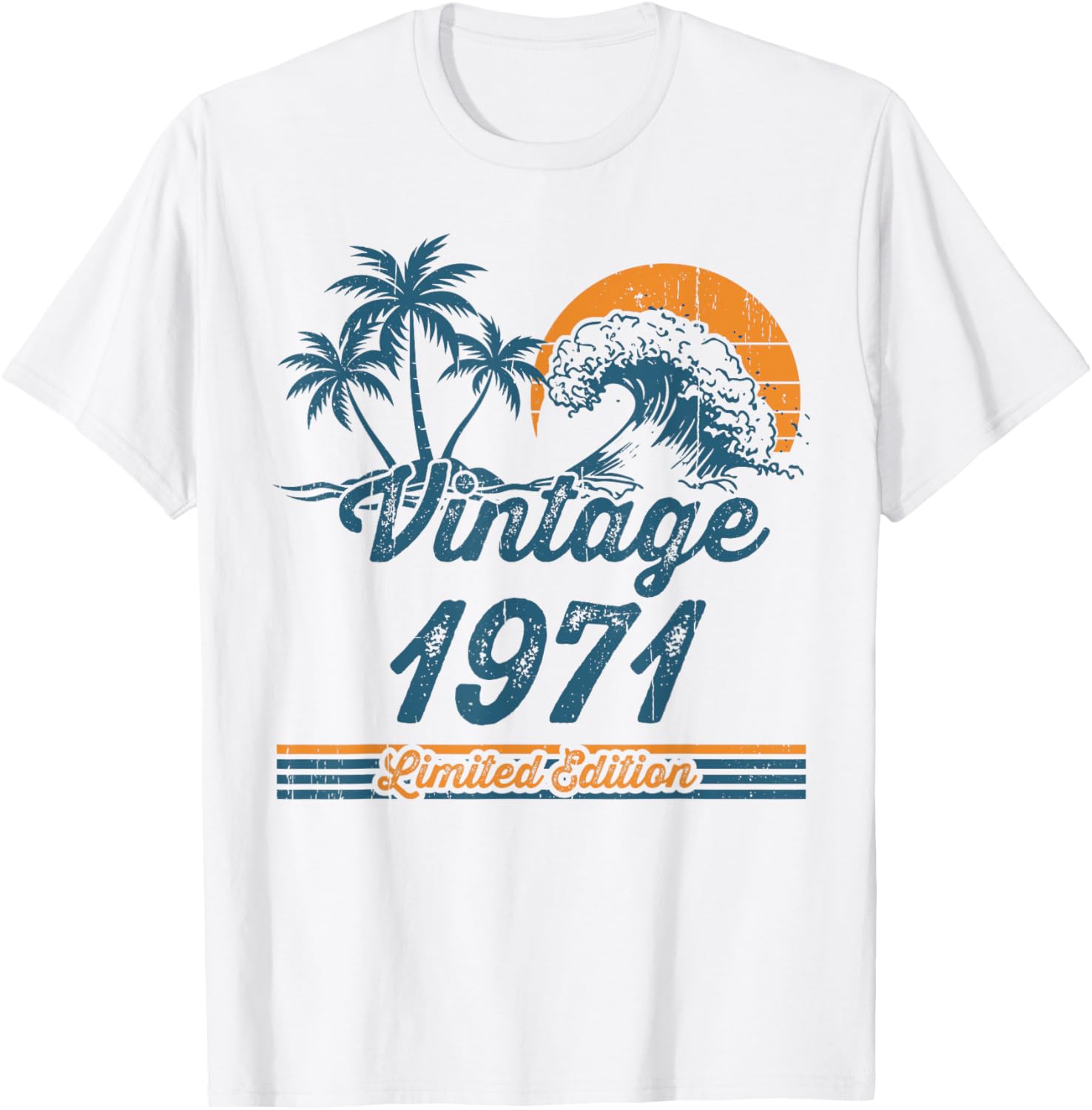 Vintage 1971 Retro Sunset Limited Edition T-Shirt for 54th Birthday Celebrations - 1