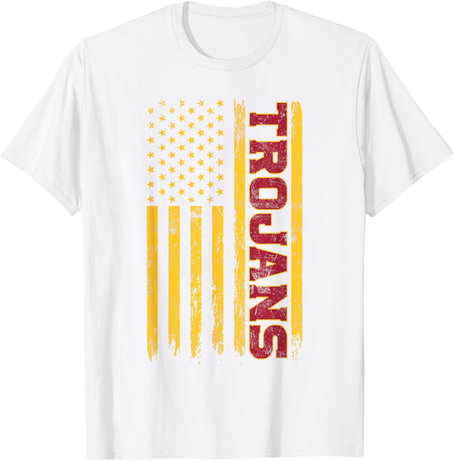 USC Trojans American Flag T-Shirt for Sports Fans and Outdoors Fun - 8