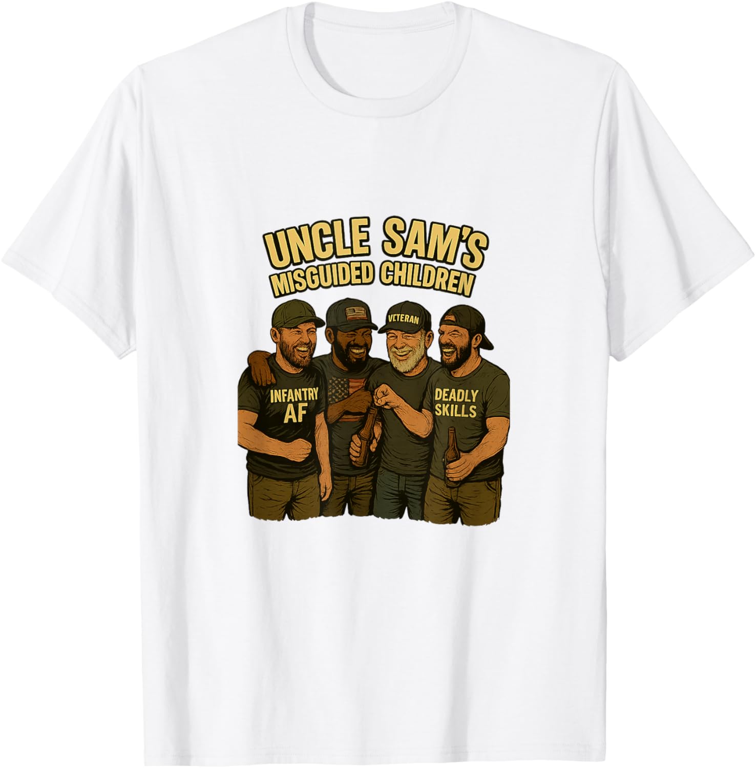 Uncle Sam's Misguided Children Veteran T-Shirt for Proud Veterans and Supporters - 1