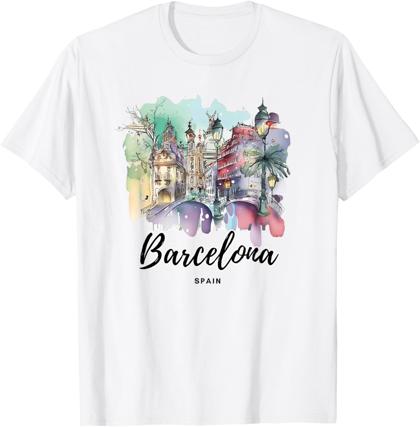 Vintage Barcelona Espana Souvenir T-Shirt Perfect for Travel Lovers - 1
