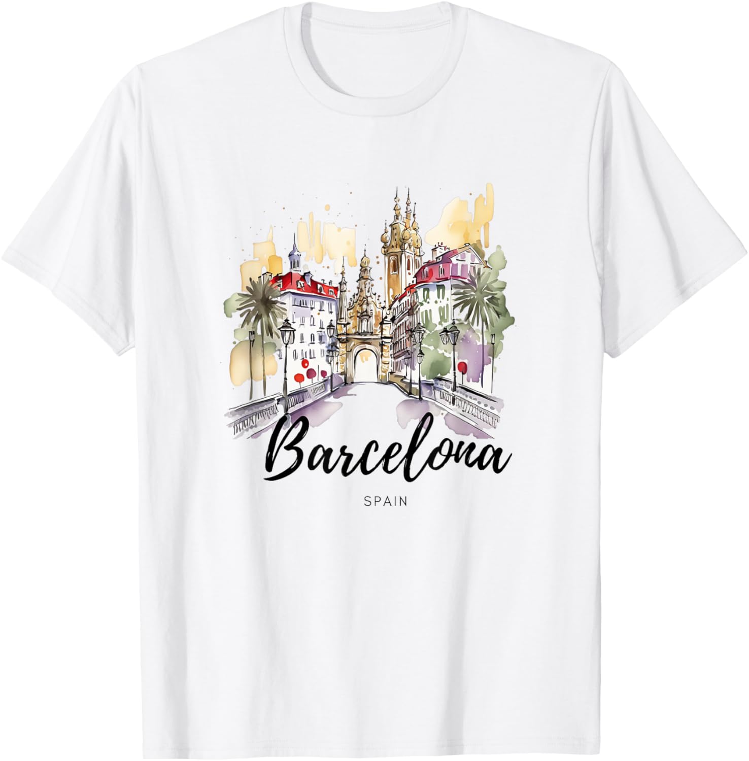 Vintage Barcelona Spain Souvenir T-Shirt for Travelers and Fans - 1