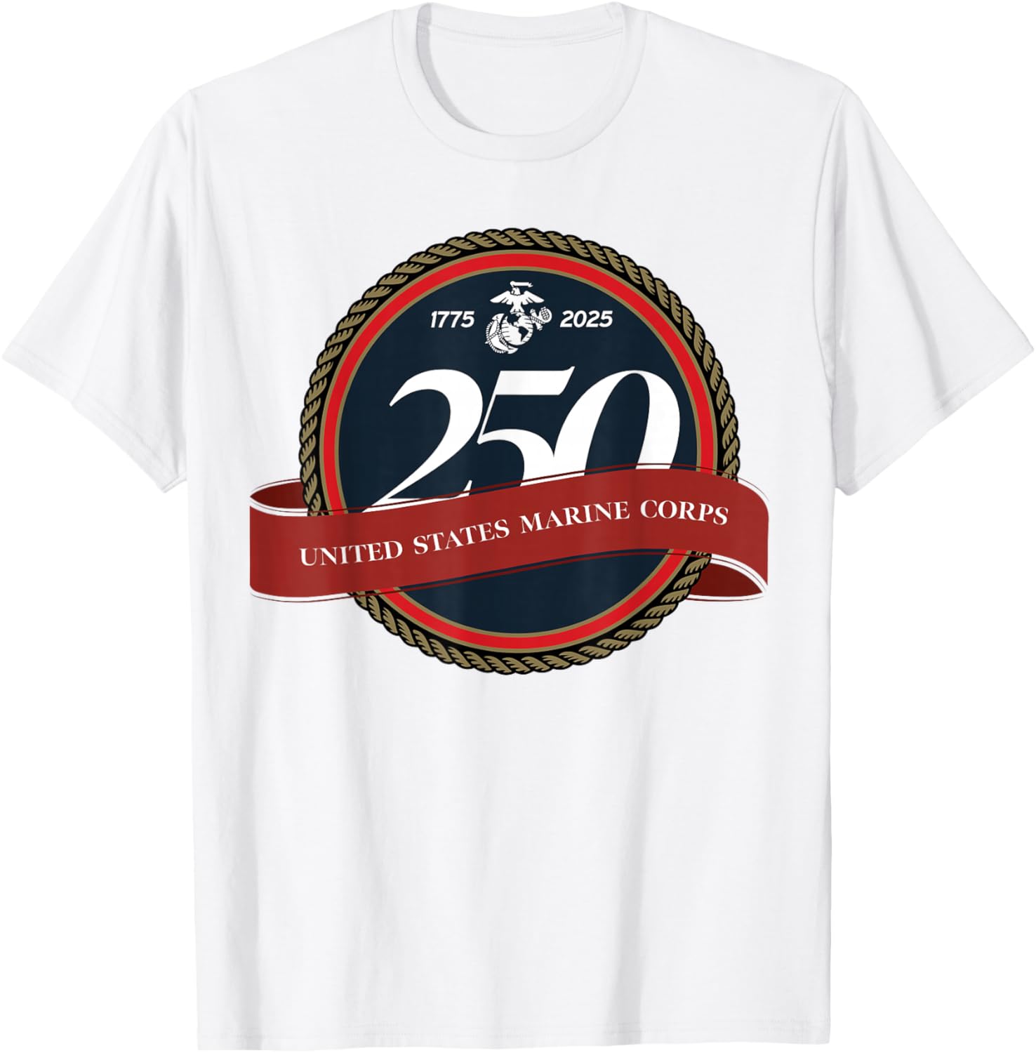 United States Marine Corps 250th Birthday Seal T-Shirt for Proud Fans - 4