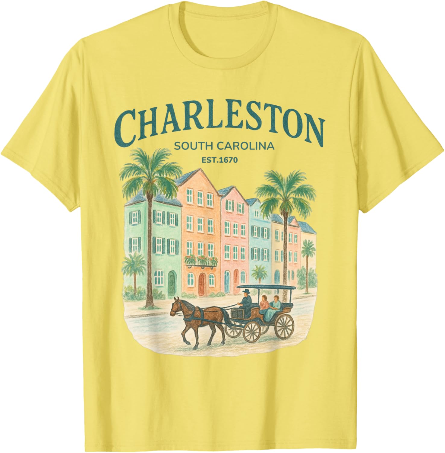 Vintage Charleston South Carolina Cityscape T-Shirt for Stylish Locals - 6