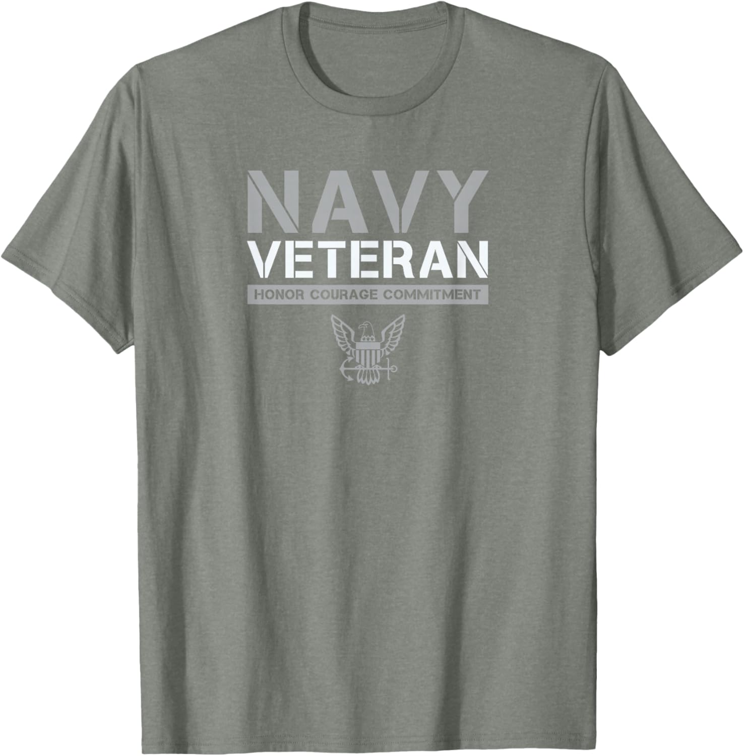 US Navy Veteran Honor Courage Commitment T-Shirt - Stylish Military Apparel - 9
