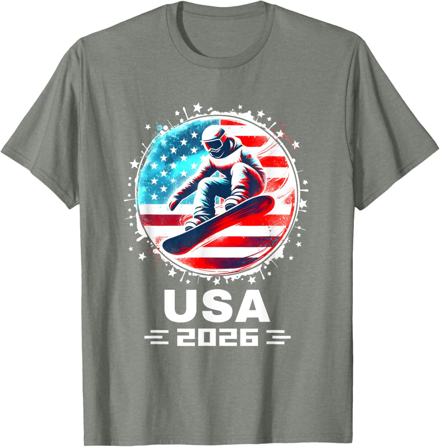 USA Team 2026 Snowboarding T-Shirt for Fans of American Style - 7