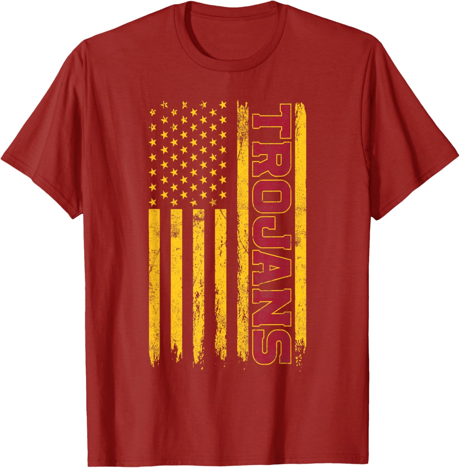 USC Trojans American Flag T-Shirt for Sports Fans and Outdoors Fun - 4