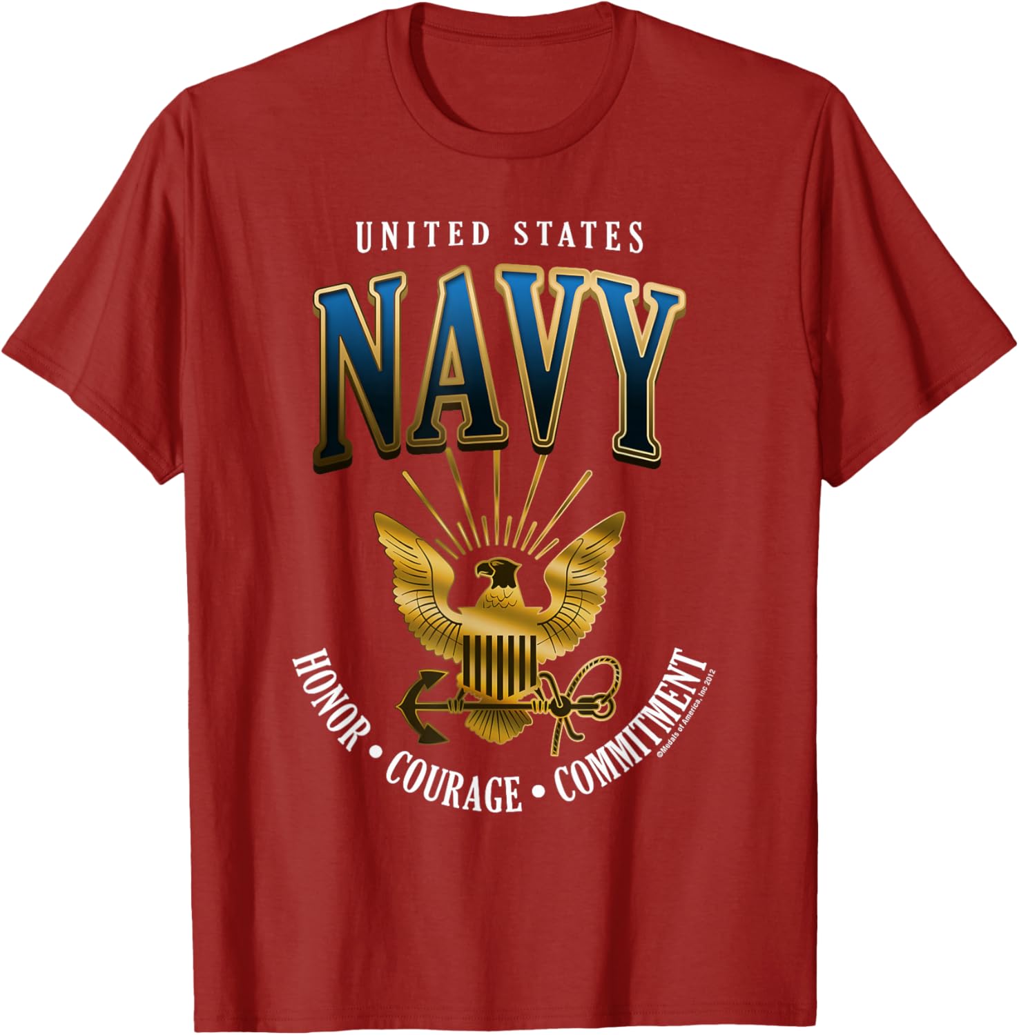 United States Navy Honor Courage Commitment T-Shirt for Proud Fans - 7