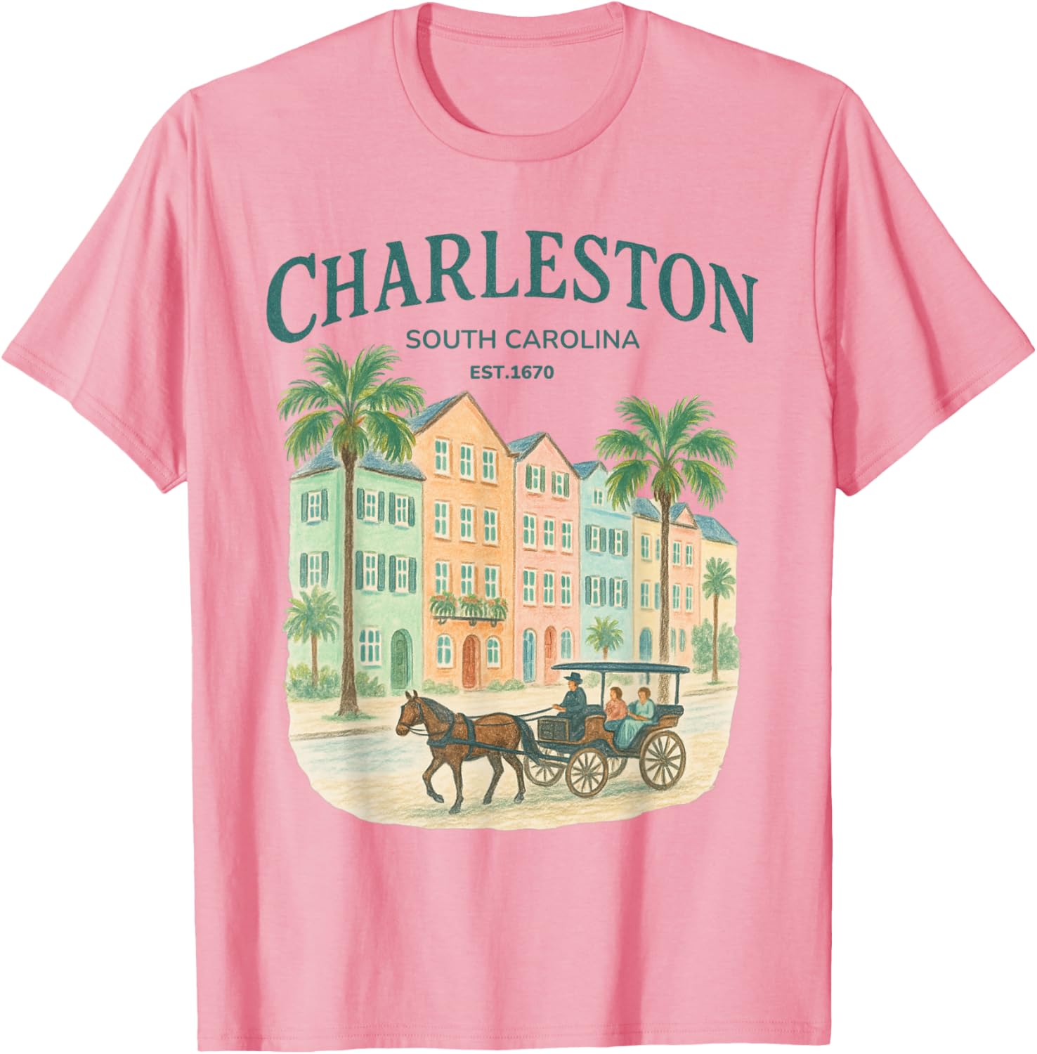 Vintage Charleston South Carolina Cityscape T-Shirt for Stylish Locals - 3