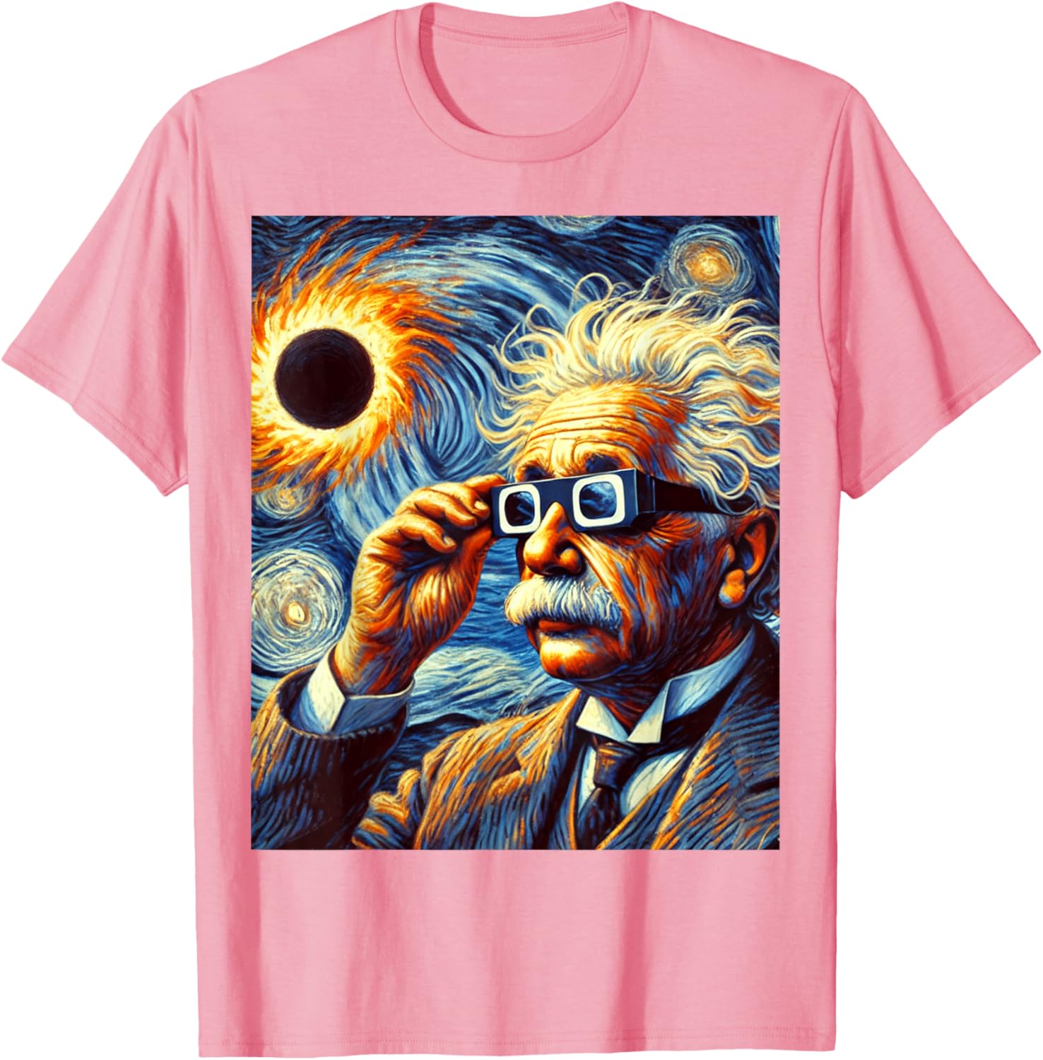 Van Gogh Inspired Solar Eclipse 2025 Physics Student T-Shirt - 26