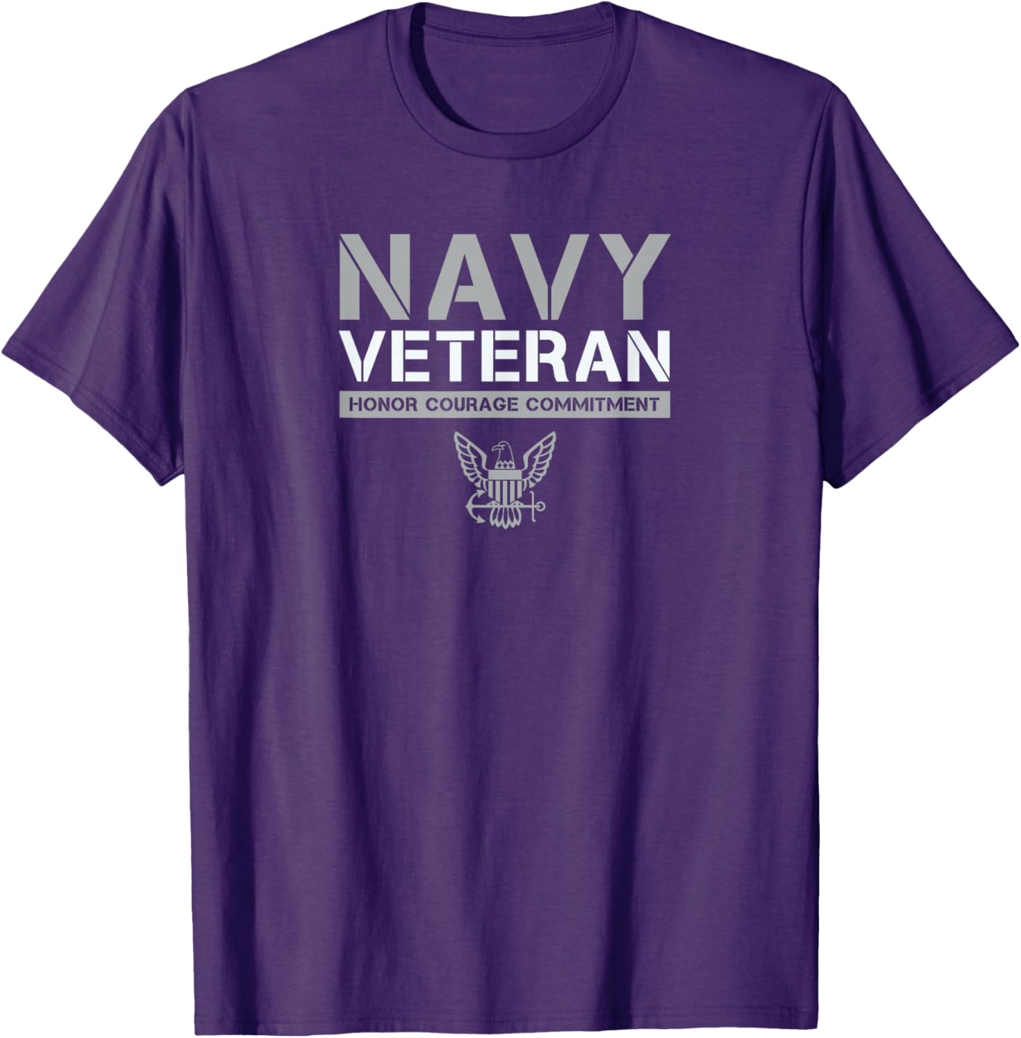 US Navy Veteran Honor Courage Commitment T-Shirt - Stylish Military Apparel - 14