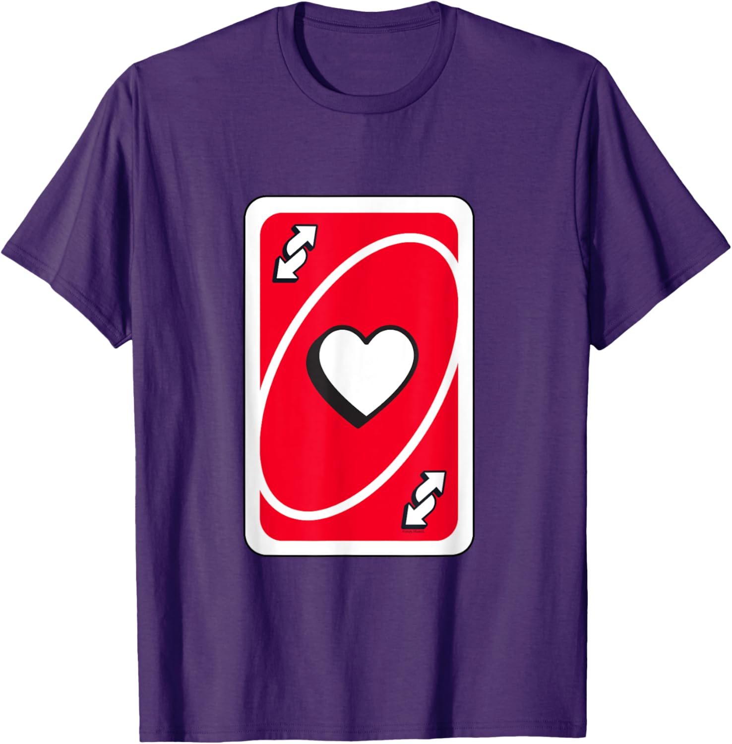 UNO Valentine's Day Red Reverse Card T-Shirt for Fun Celebrations - 6