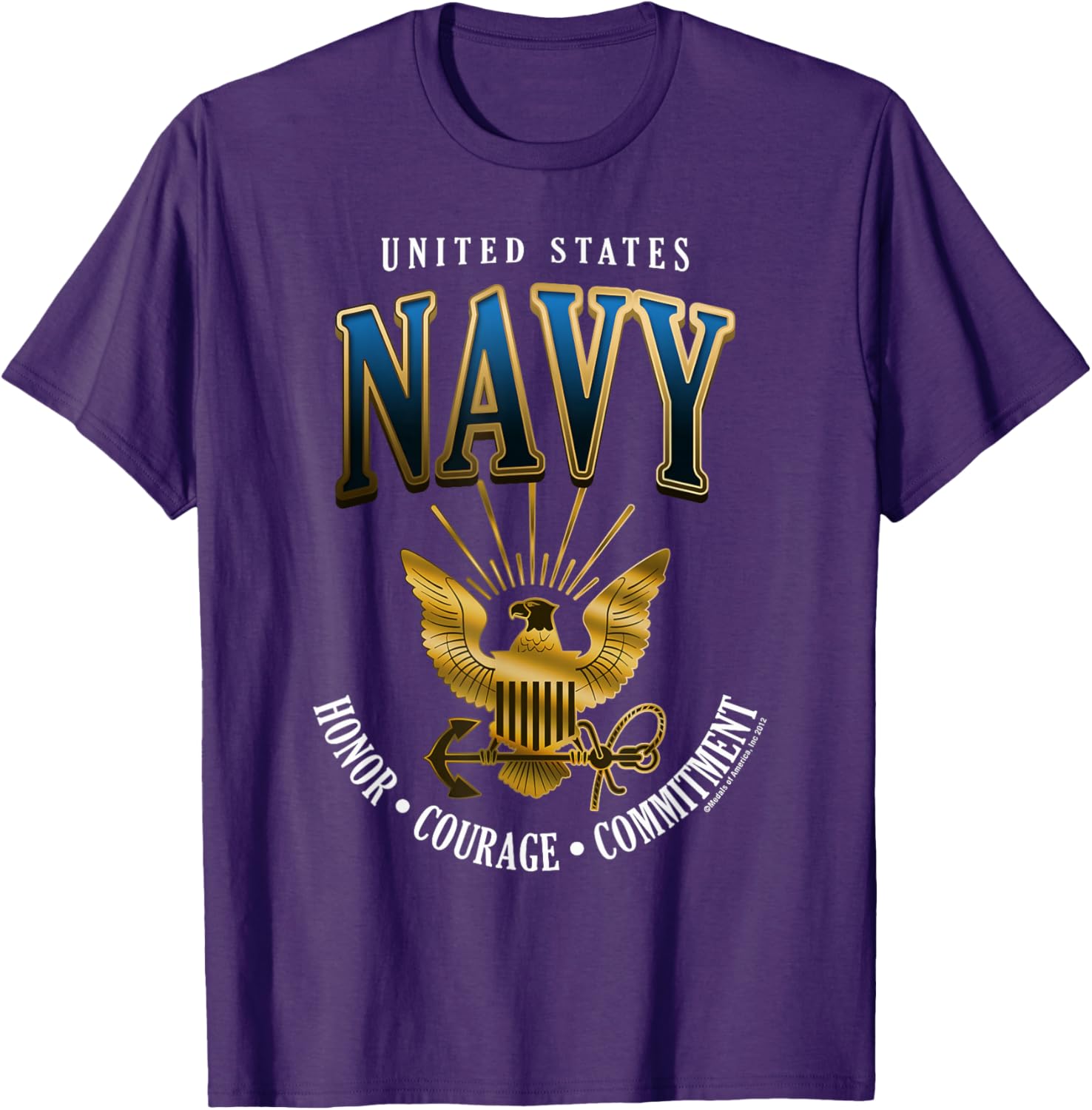 United States Navy Honor Courage Commitment T-Shirt for Proud Fans - 15