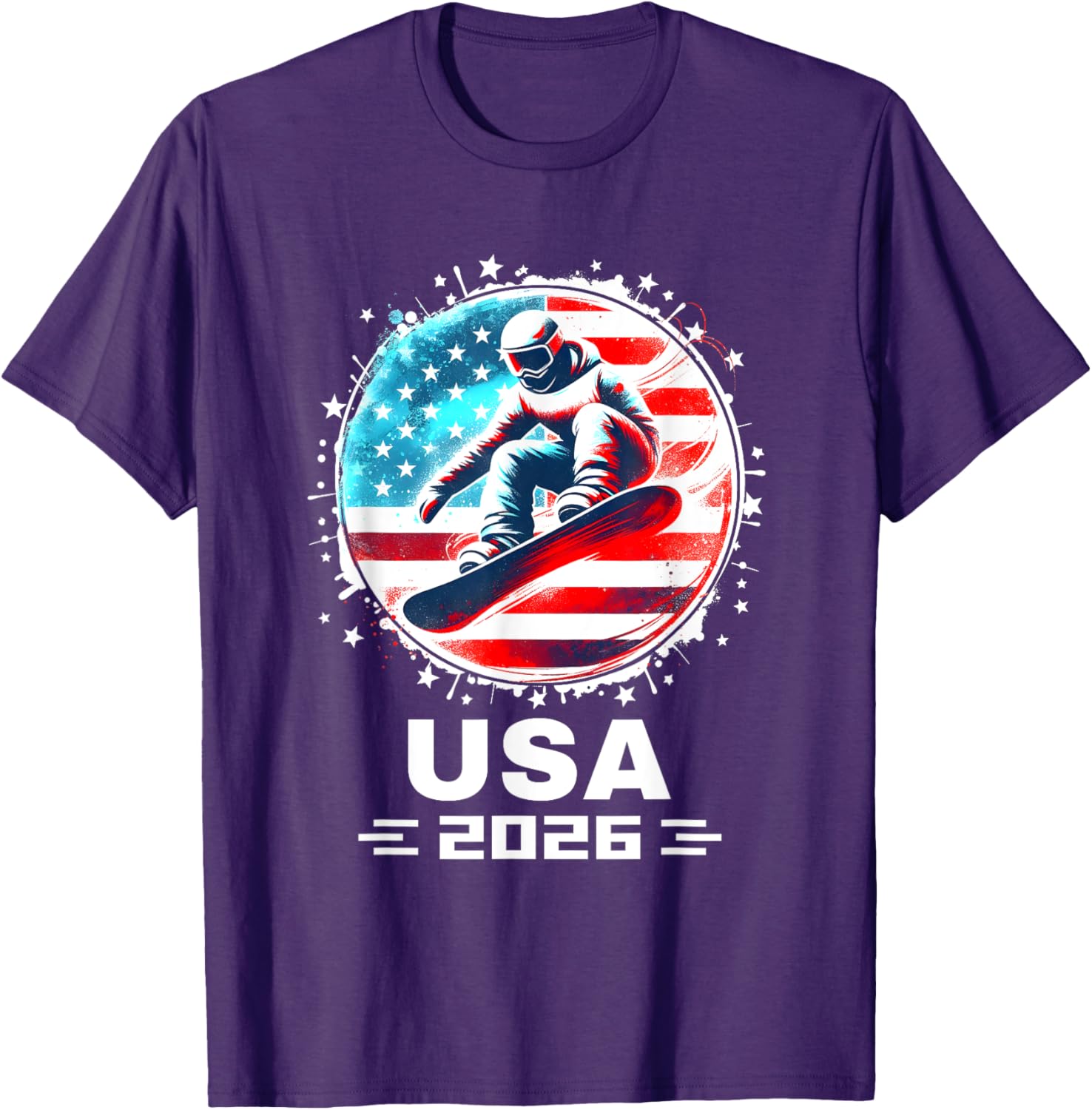USA Team 2026 Snowboarding T-Shirt for Fans of American Style - 1