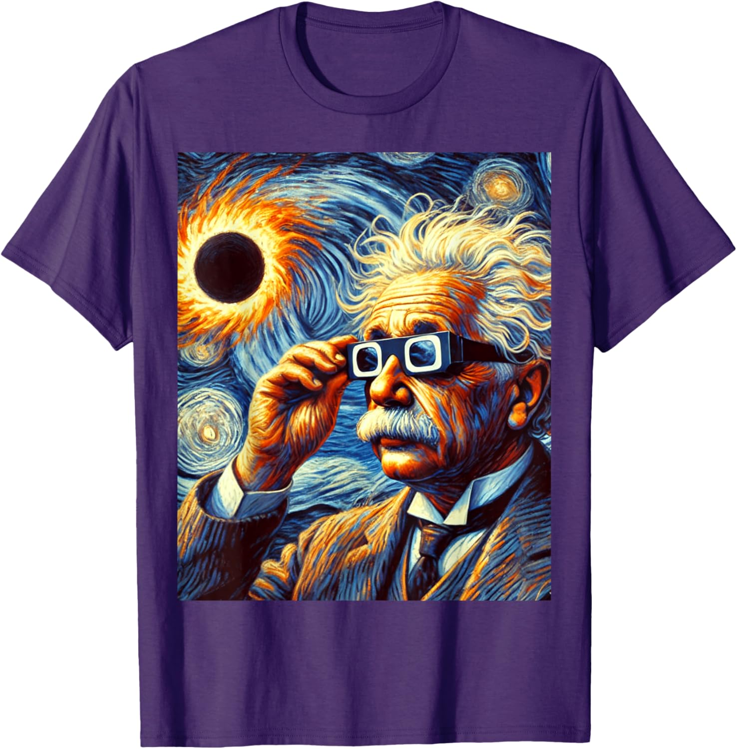 Van Gogh Inspired Solar Eclipse 2025 Physics Student T-Shirt - 15