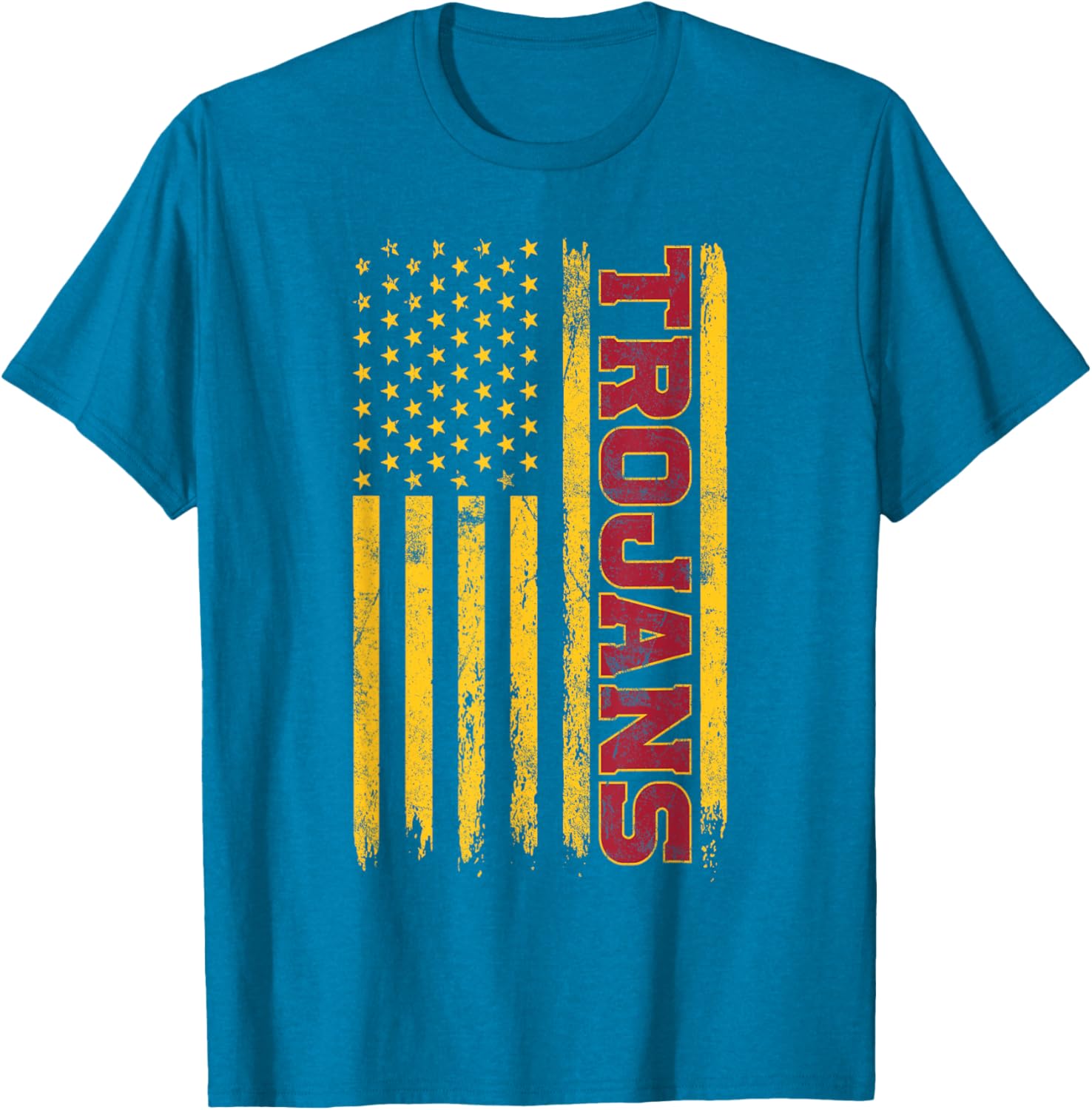 USC Trojans American Flag T-Shirt for Sports Fans and Outdoors Fun - 19