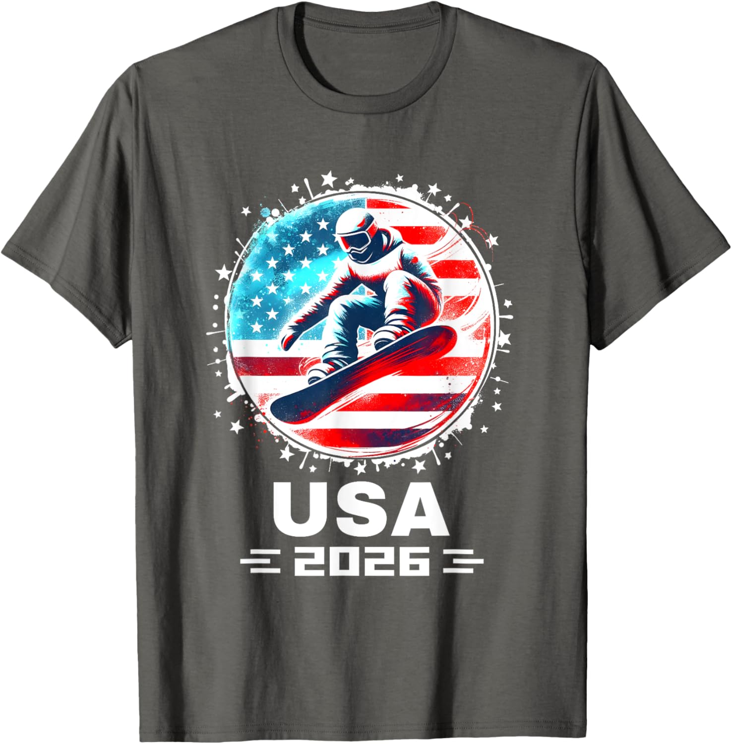 USA Team 2026 Snowboarding T-Shirt for Fans of American Style - 19