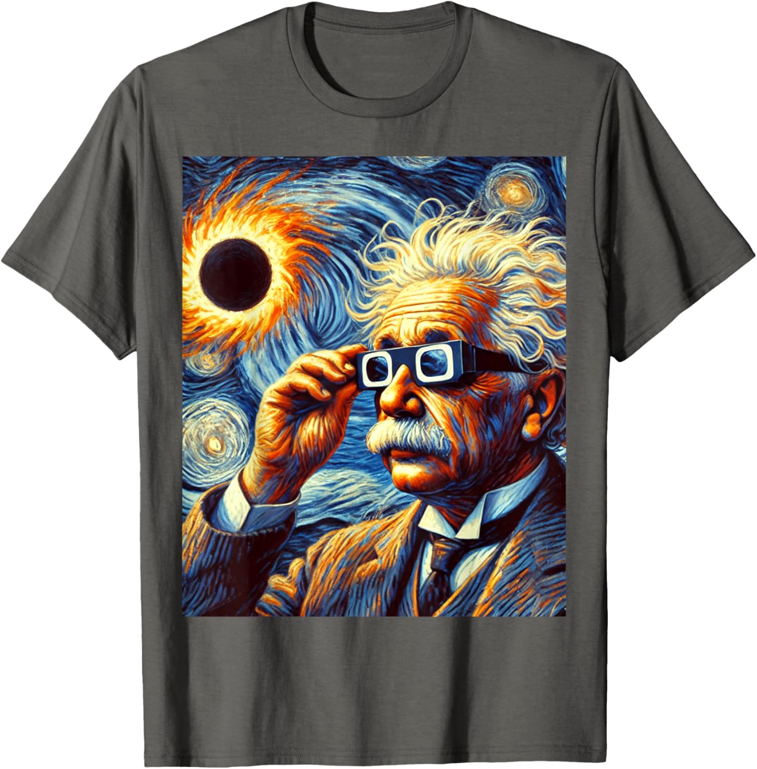 Van Gogh Inspired Solar Eclipse 2025 Physics Student T-Shirt - 21