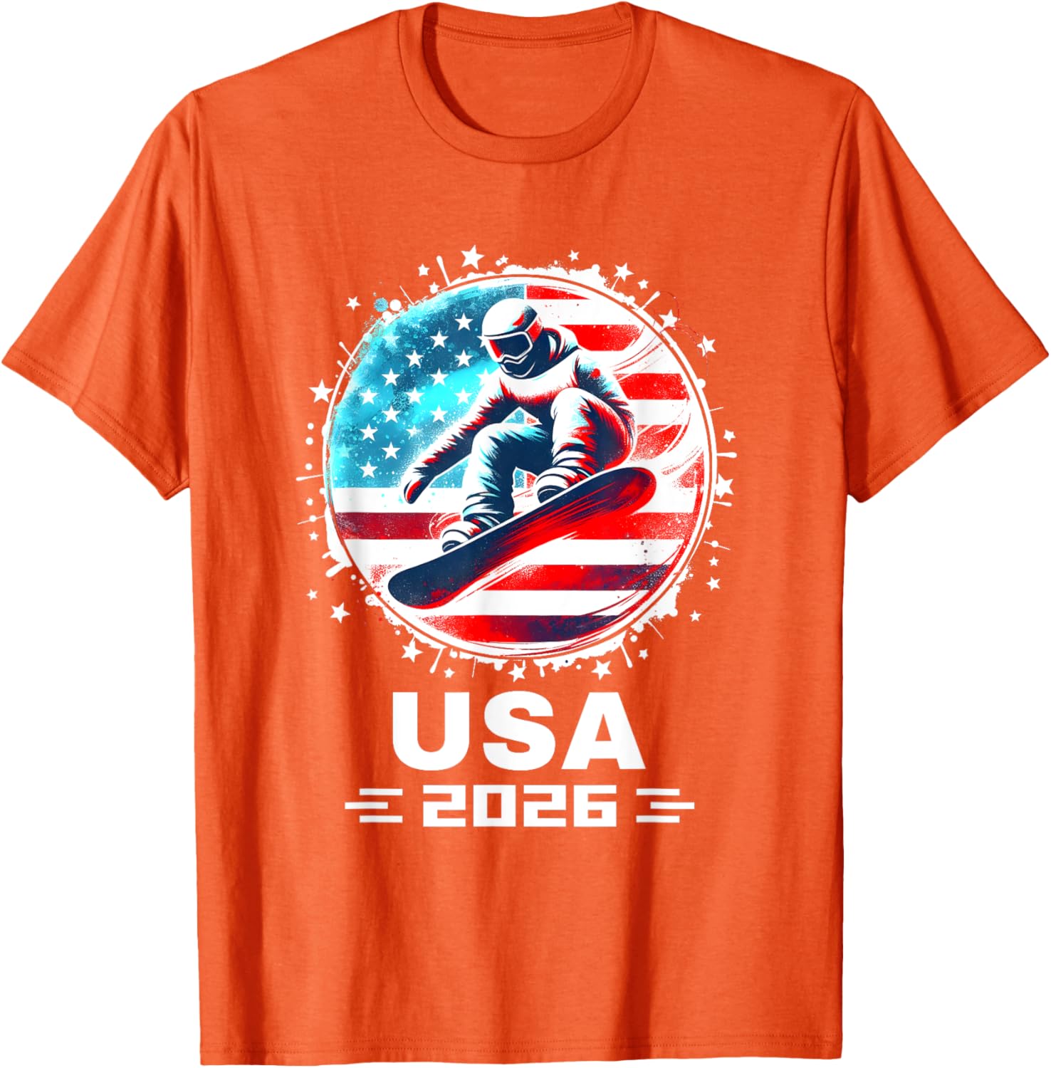 USA Team 2026 Snowboarding T-Shirt for Fans of American Style - 22