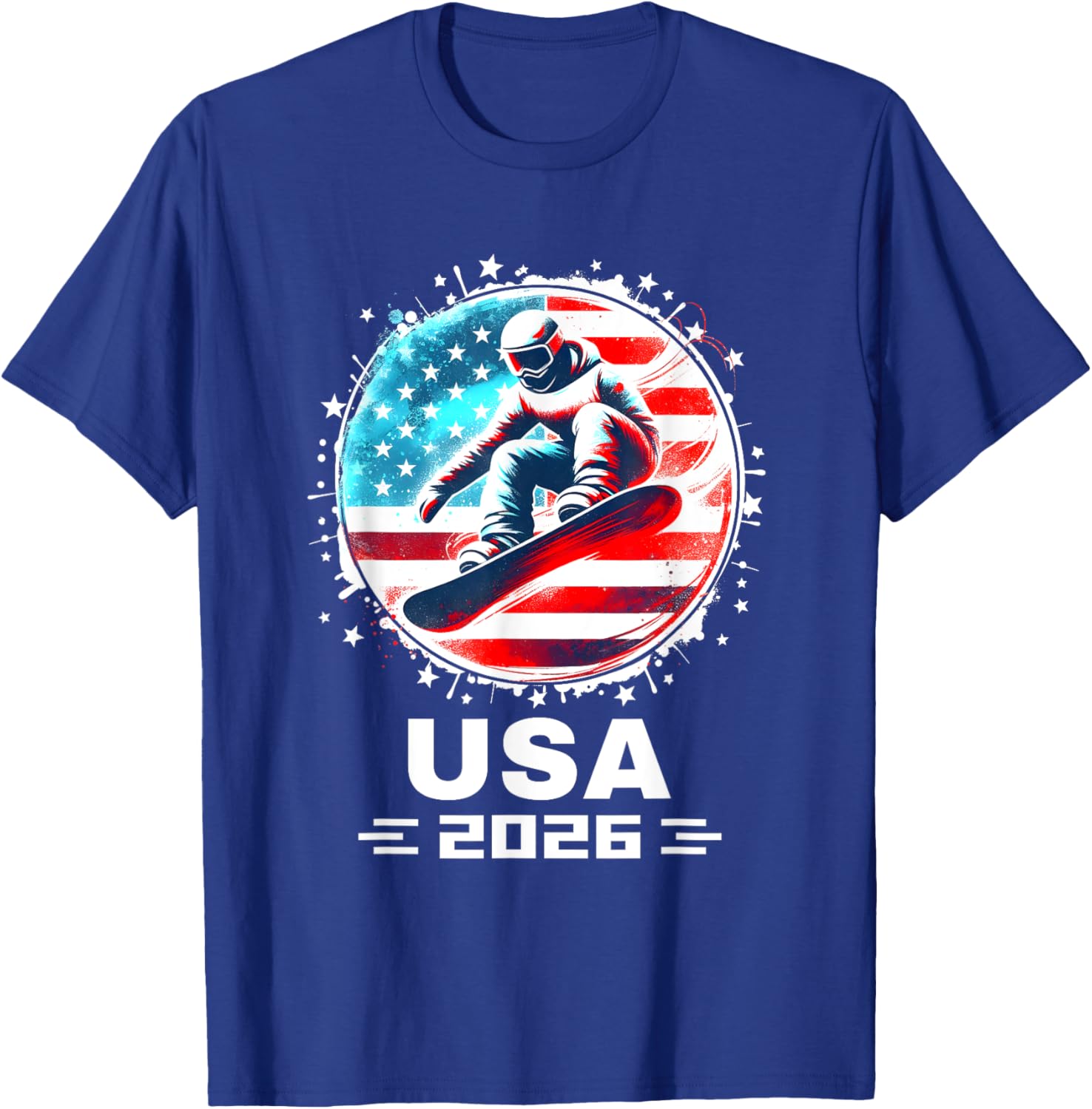 USA Team 2026 Snowboarding T-Shirt for Fans of American Style - 27