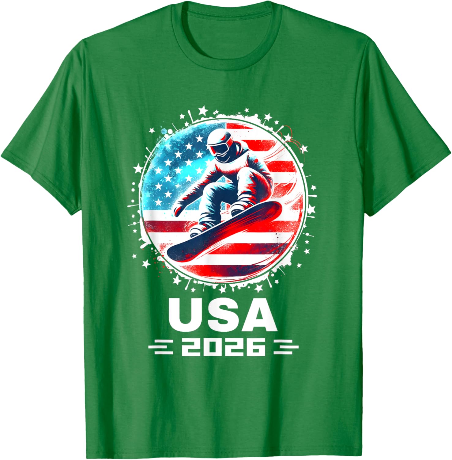 USA Team 2026 Snowboarding T-Shirt for Fans of American Style - 16