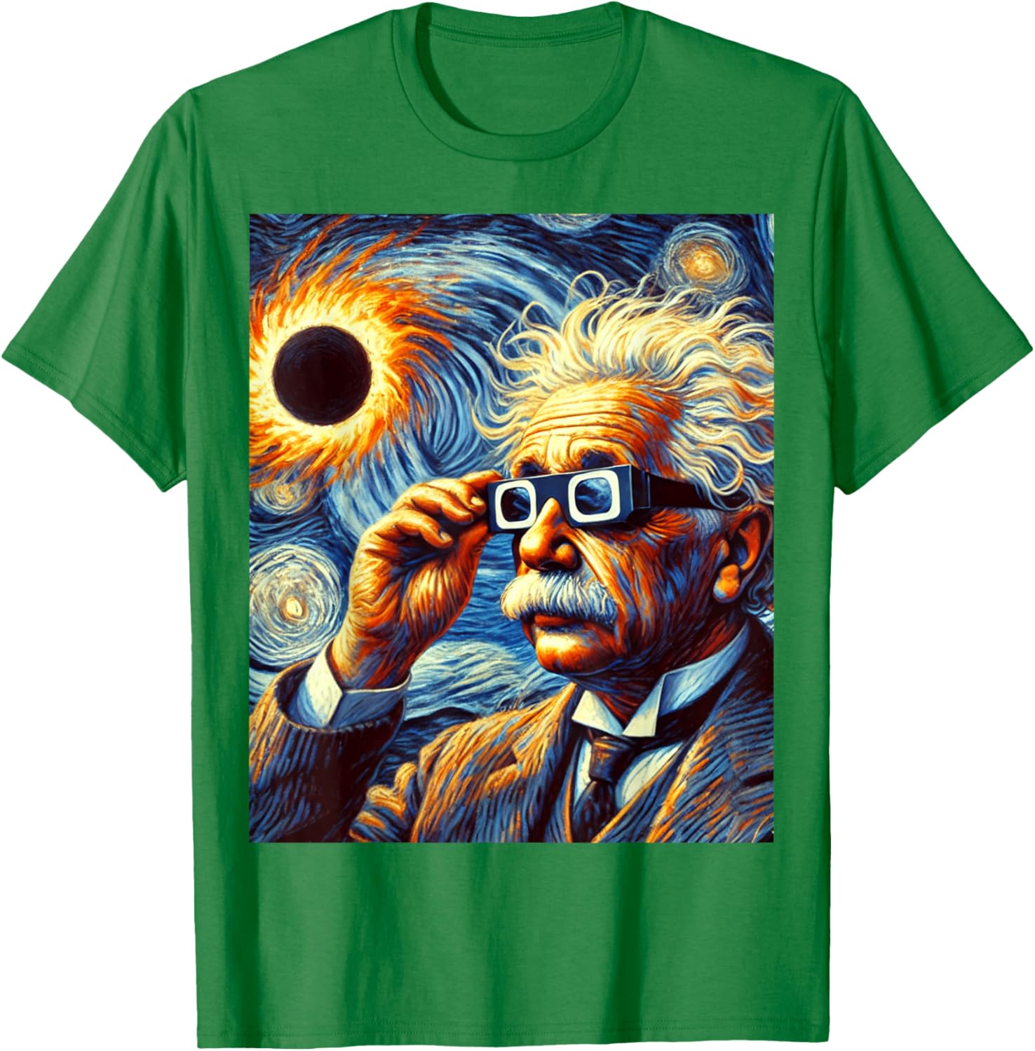 Van Gogh Inspired Solar Eclipse 2025 Physics Student T-Shirt - 5