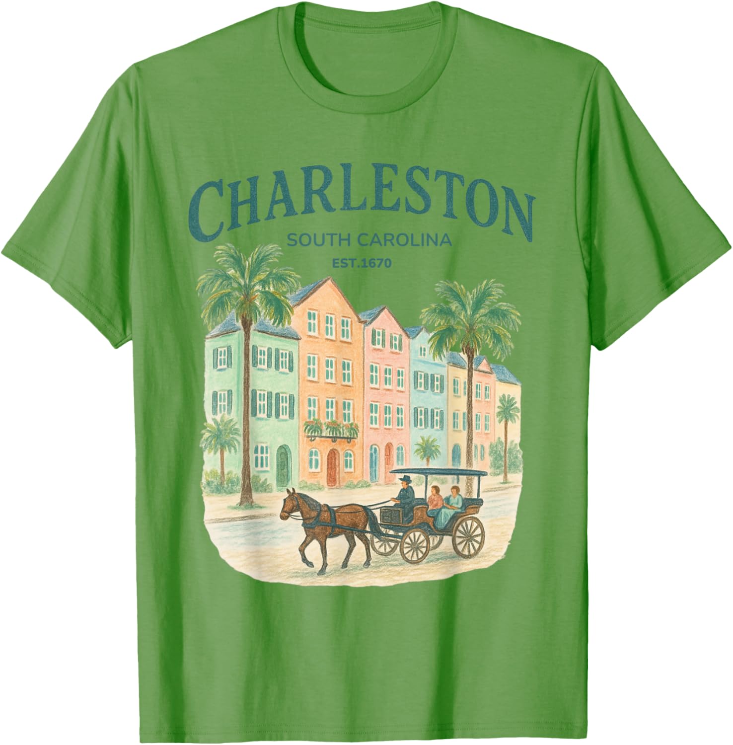 Vintage Charleston South Carolina Cityscape T-Shirt for Stylish Locals - 4