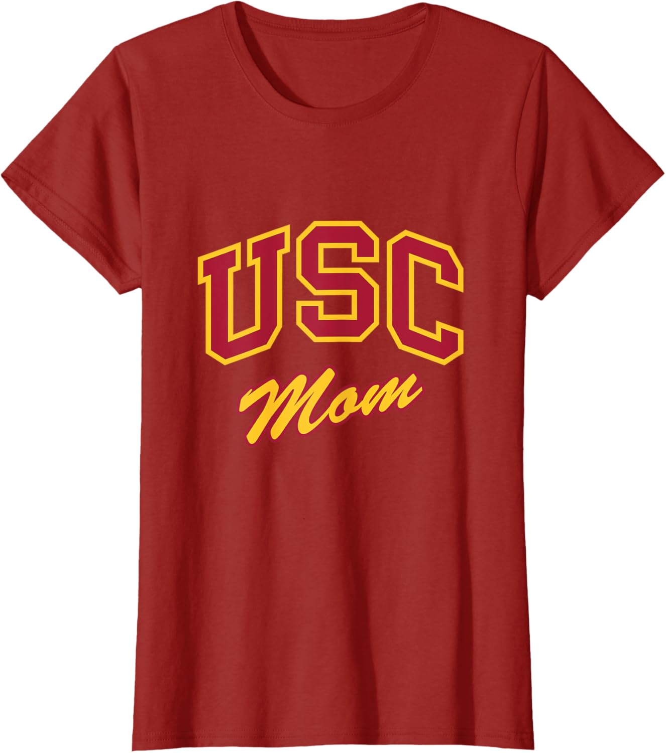 USC Mom Retro Script T-Shirt Perfect for Sports and Outdoor Activities - 2