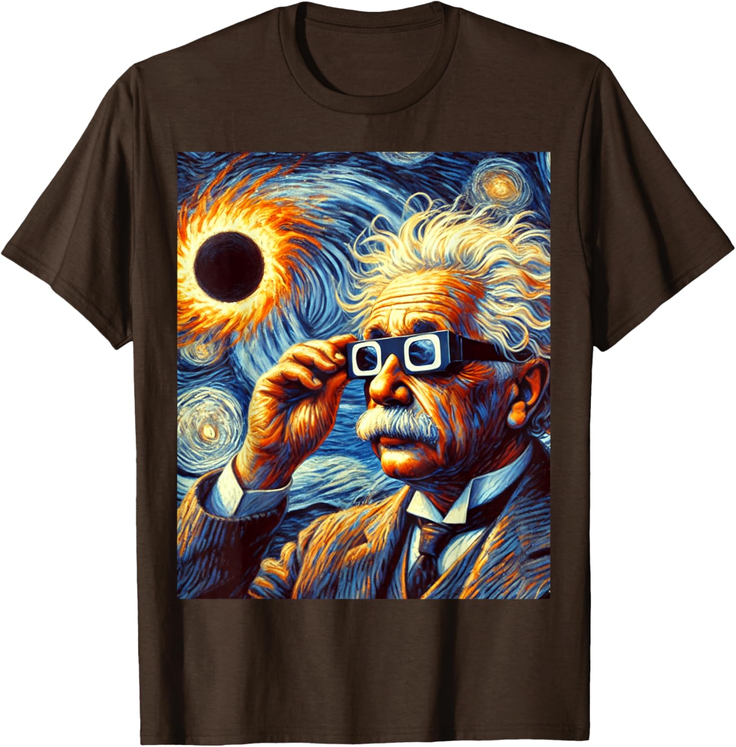 Van Gogh Inspired Solar Eclipse 2025 Physics Student T-Shirt - 18