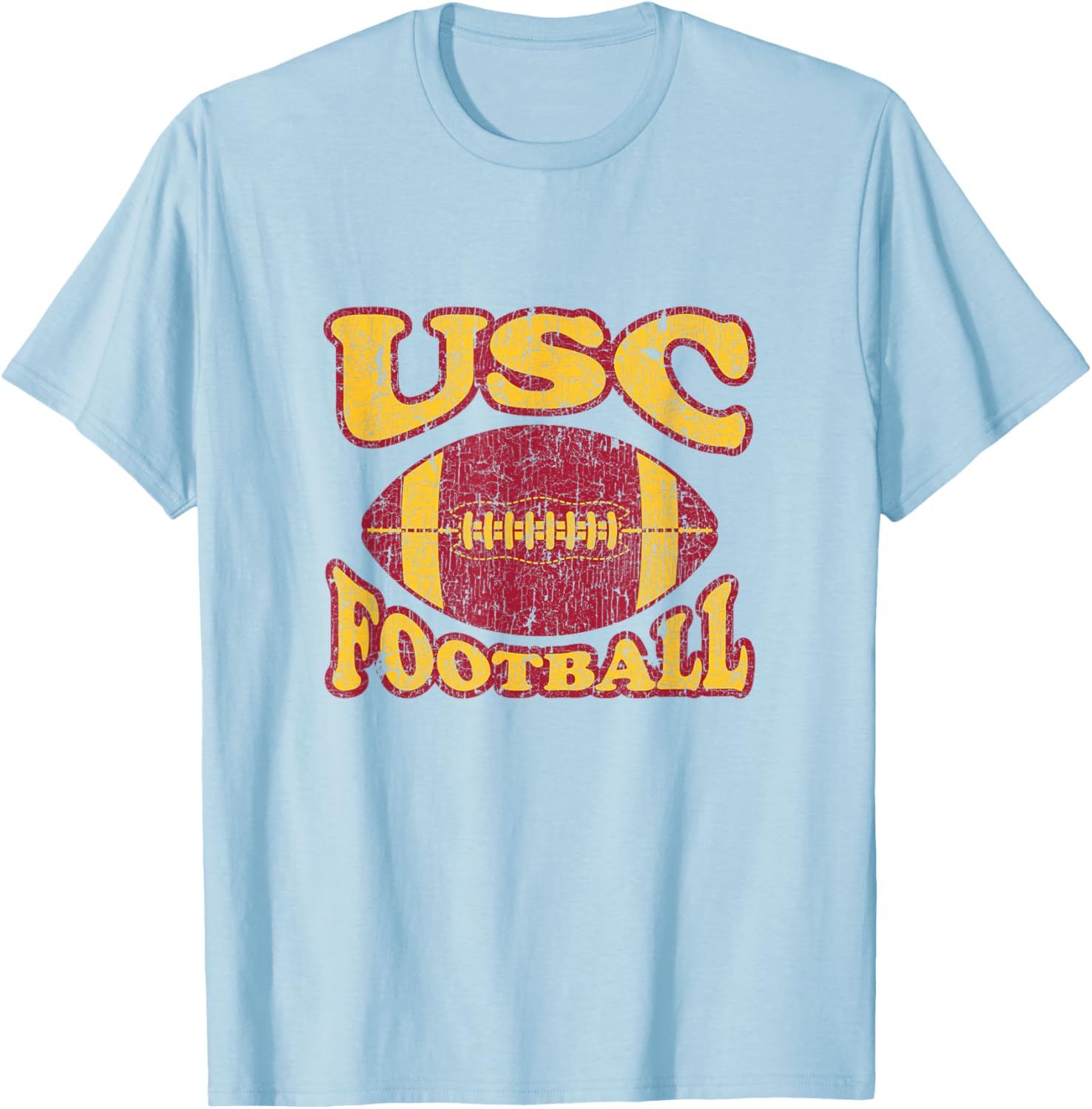 USC Trojans Distressed Retro Style Football T-Shirt for Fans - 9