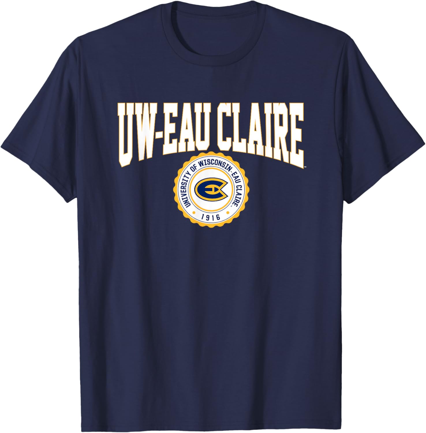 University of Wisconsin-Eau Claire Blugolds Collegiate Seal T-Shirt for Fans - 1