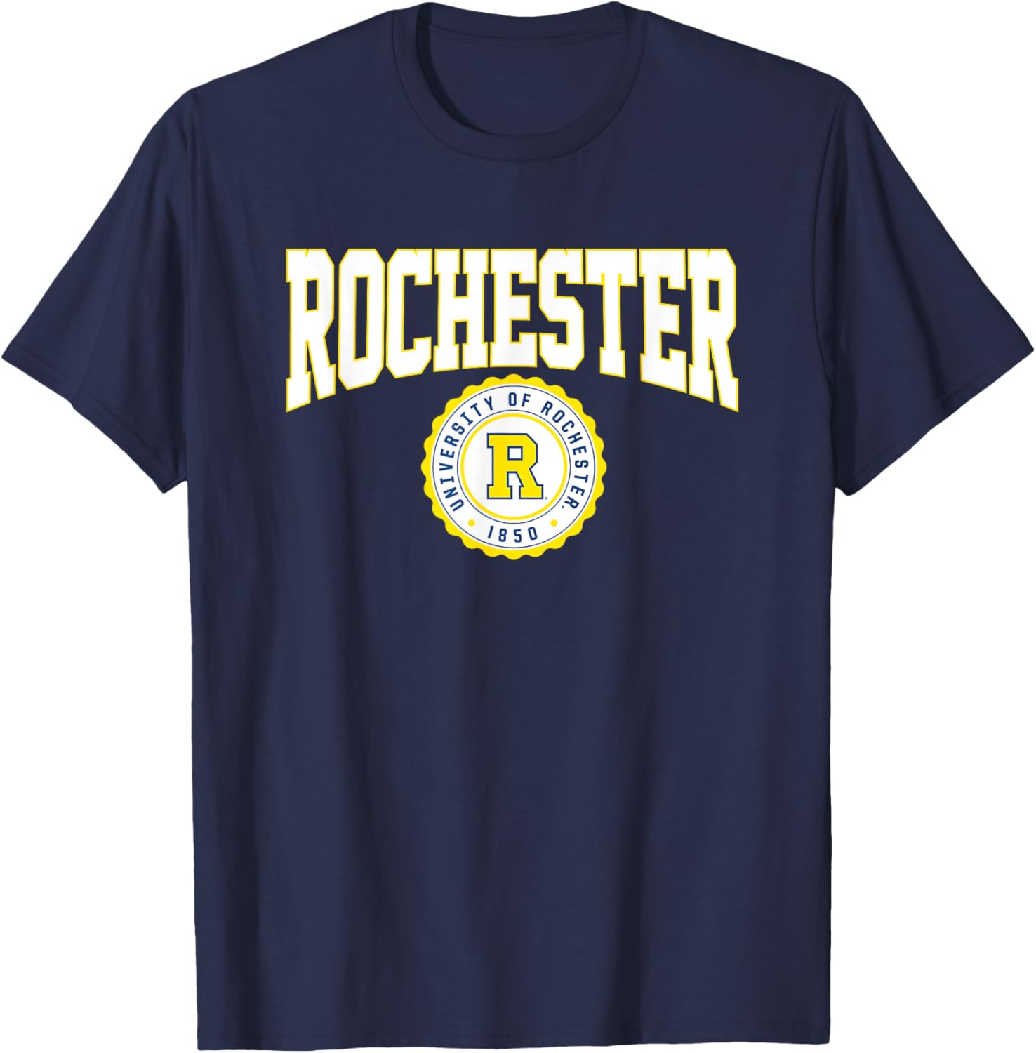 University of Rochester Yellowjackets Collegiate Seal T-Shirt for Fans - 1