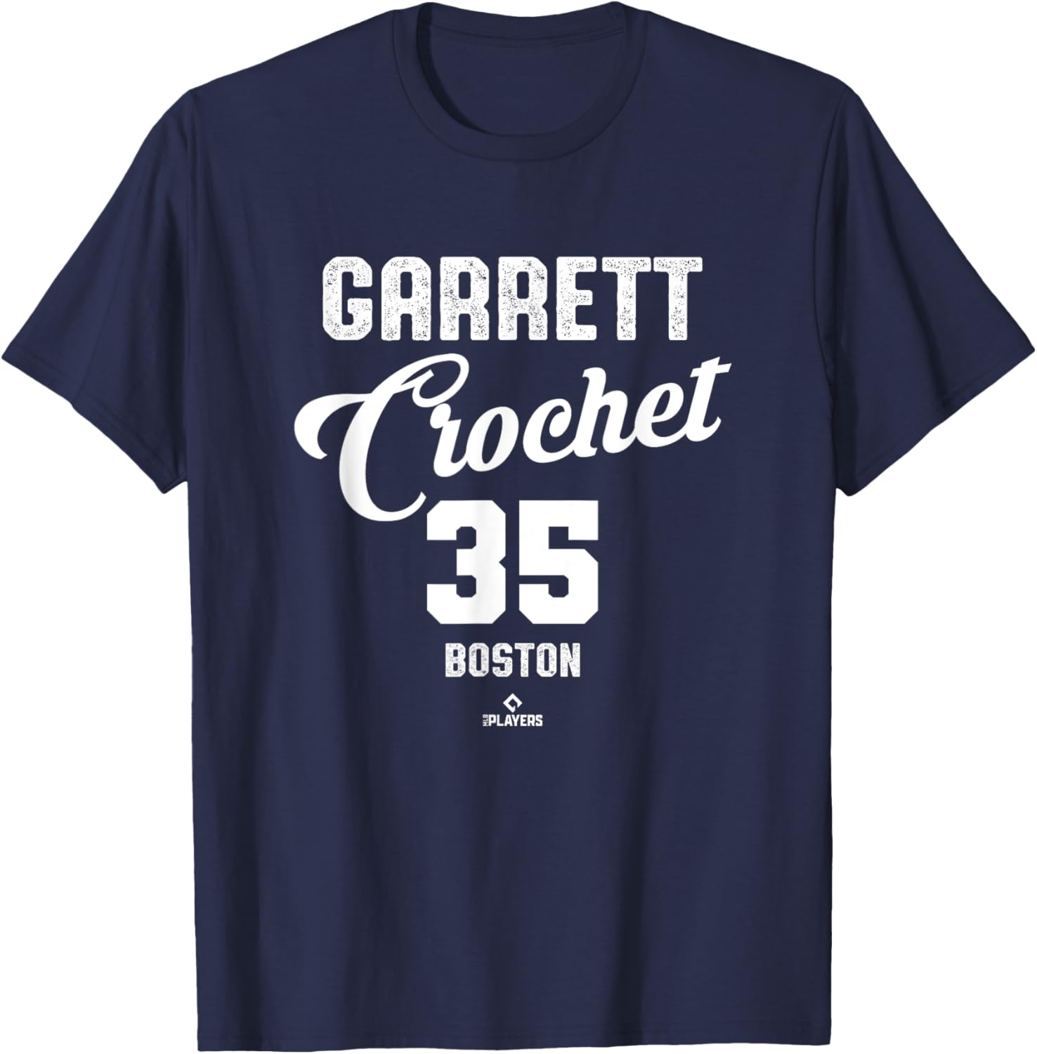 Vintage Boston Baseball T-Shirt Garrett Crochet 35 MLBPA Apparel - 4