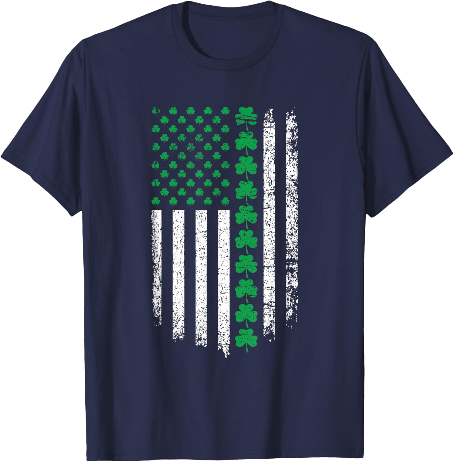 US American Flag Shamrock T-Shirt for St Patrick's Day Fun - 7