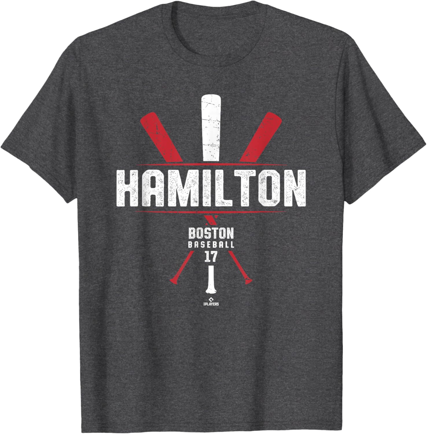 Vintage Baseball Bat Gameday T-Shirt for David Hamilton Boston Fans - 1